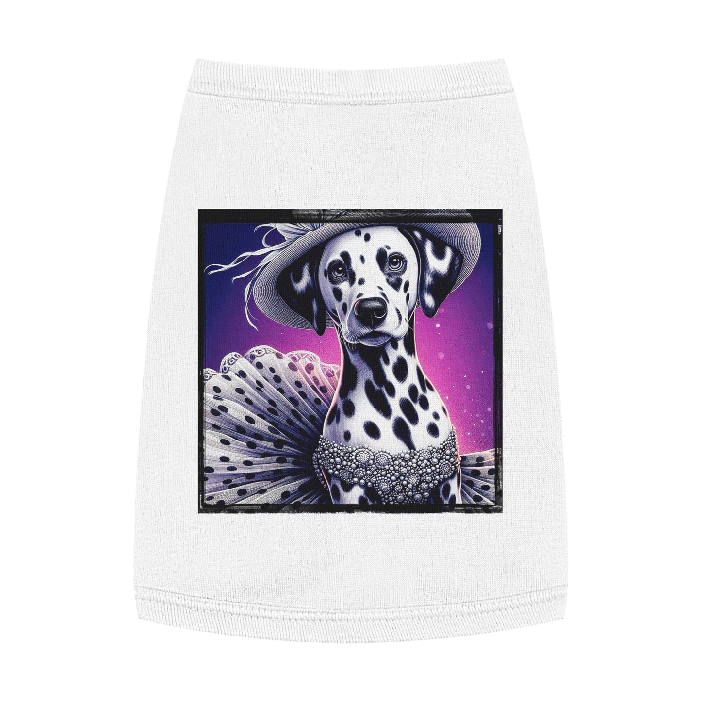 Pet Tank Top Dalmatian pretty in spots t shirt Pets Printify