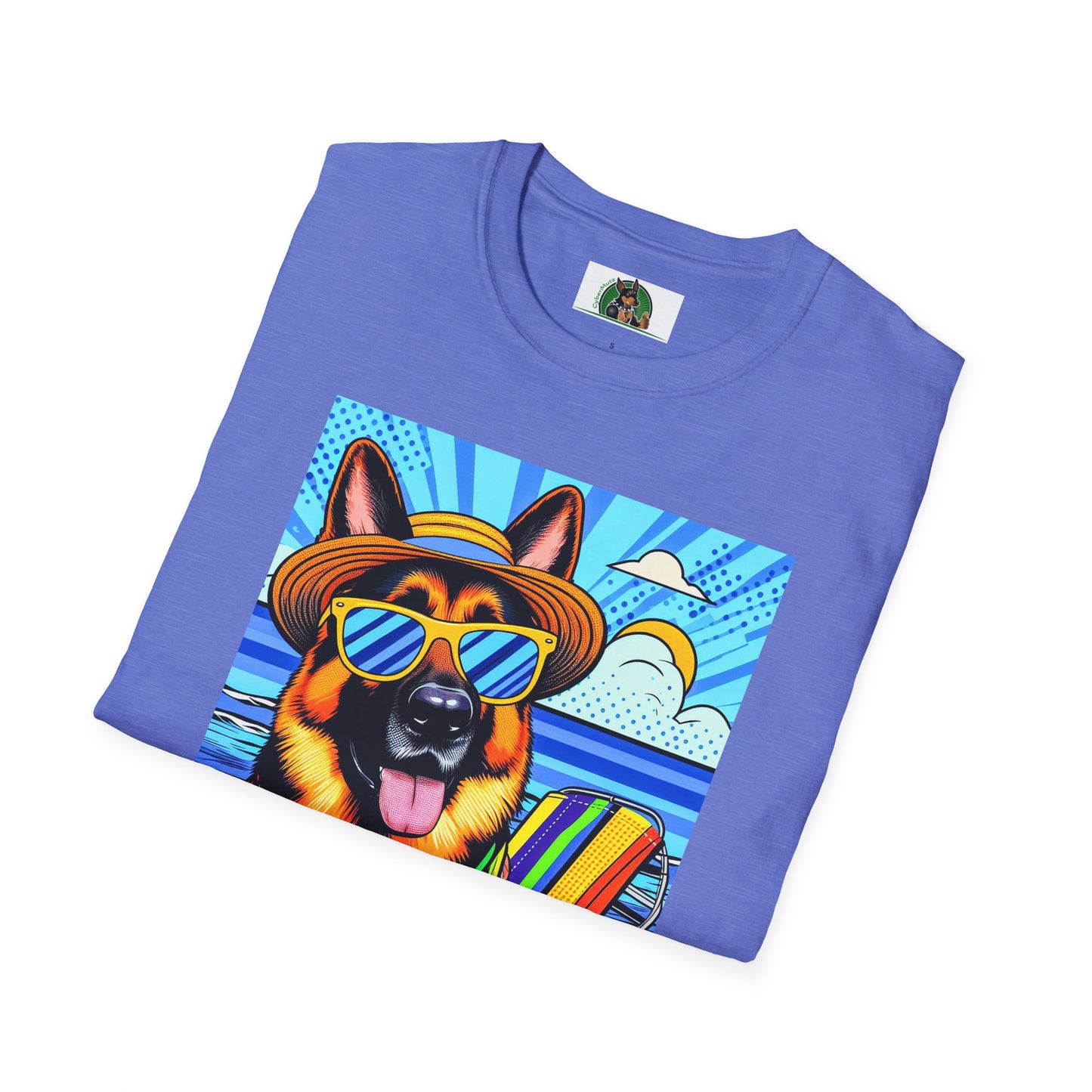 German Shepherd beach puppy shirt
