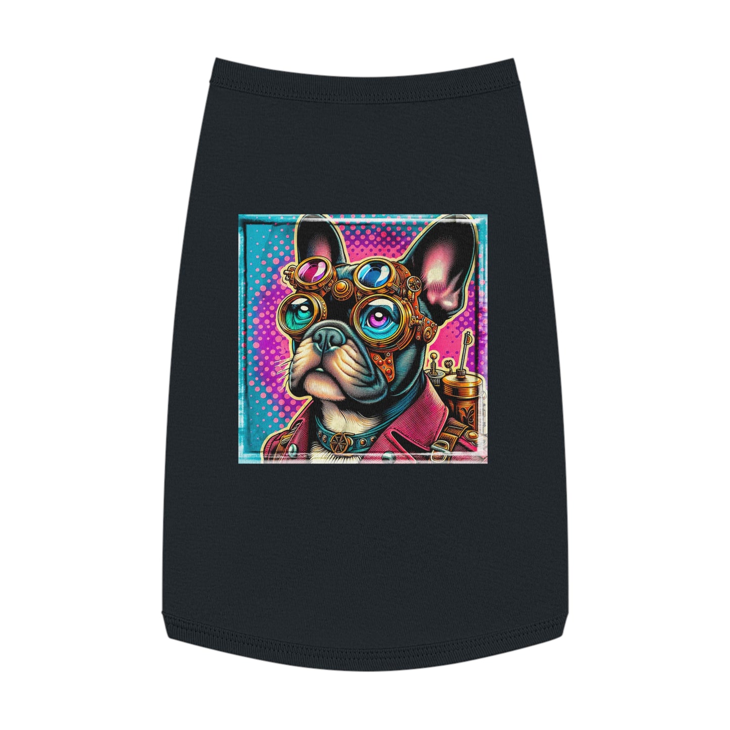 Pet Tank Top French Bulldog colorful steampunk t shirt Pets Printify