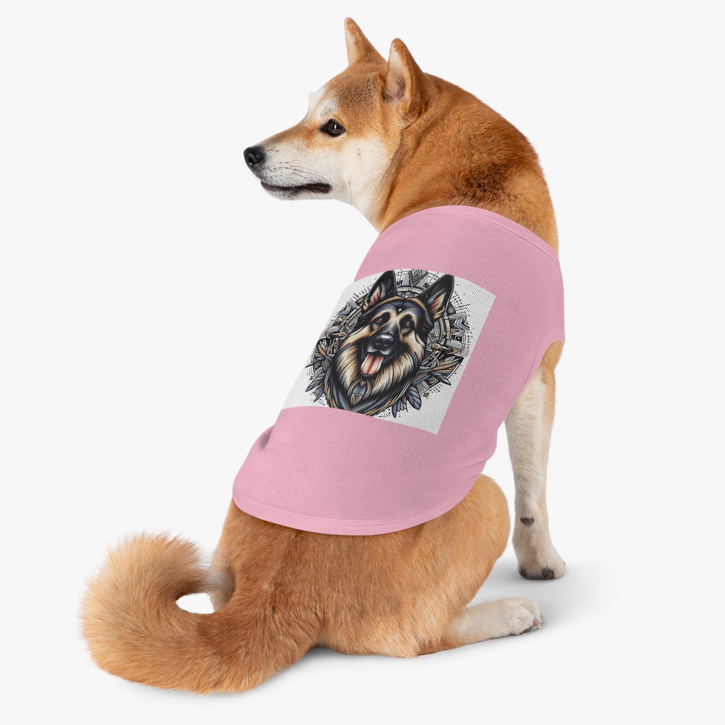 German Shepherd metal leaves shirt