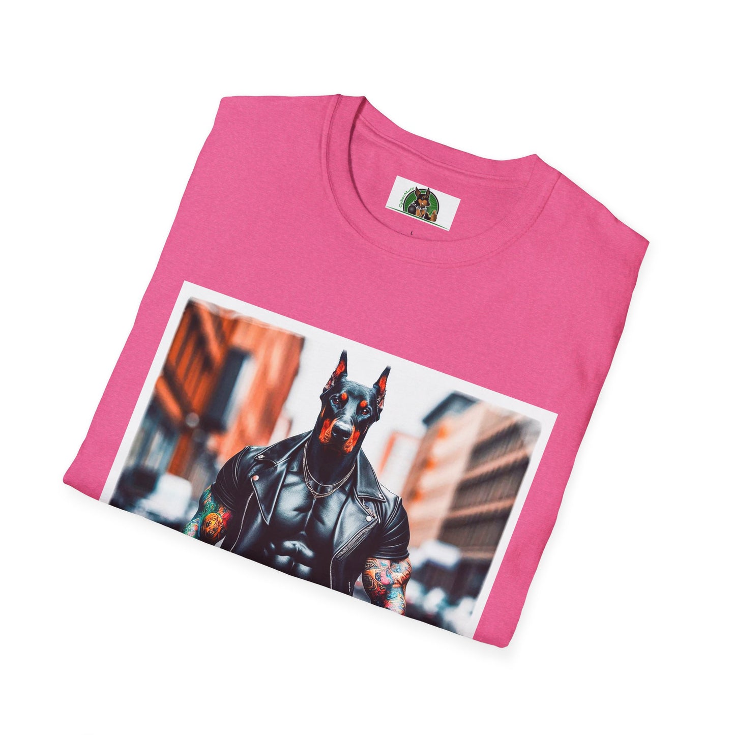 Doberman men in black t shirt