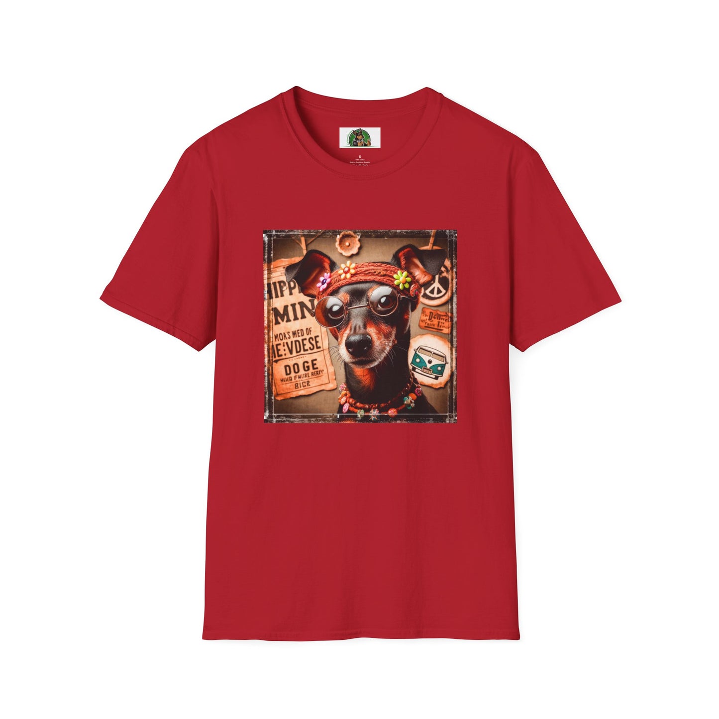 Min Pin T-Shirt hippie dude T-Shirt Printify S Cherry Red