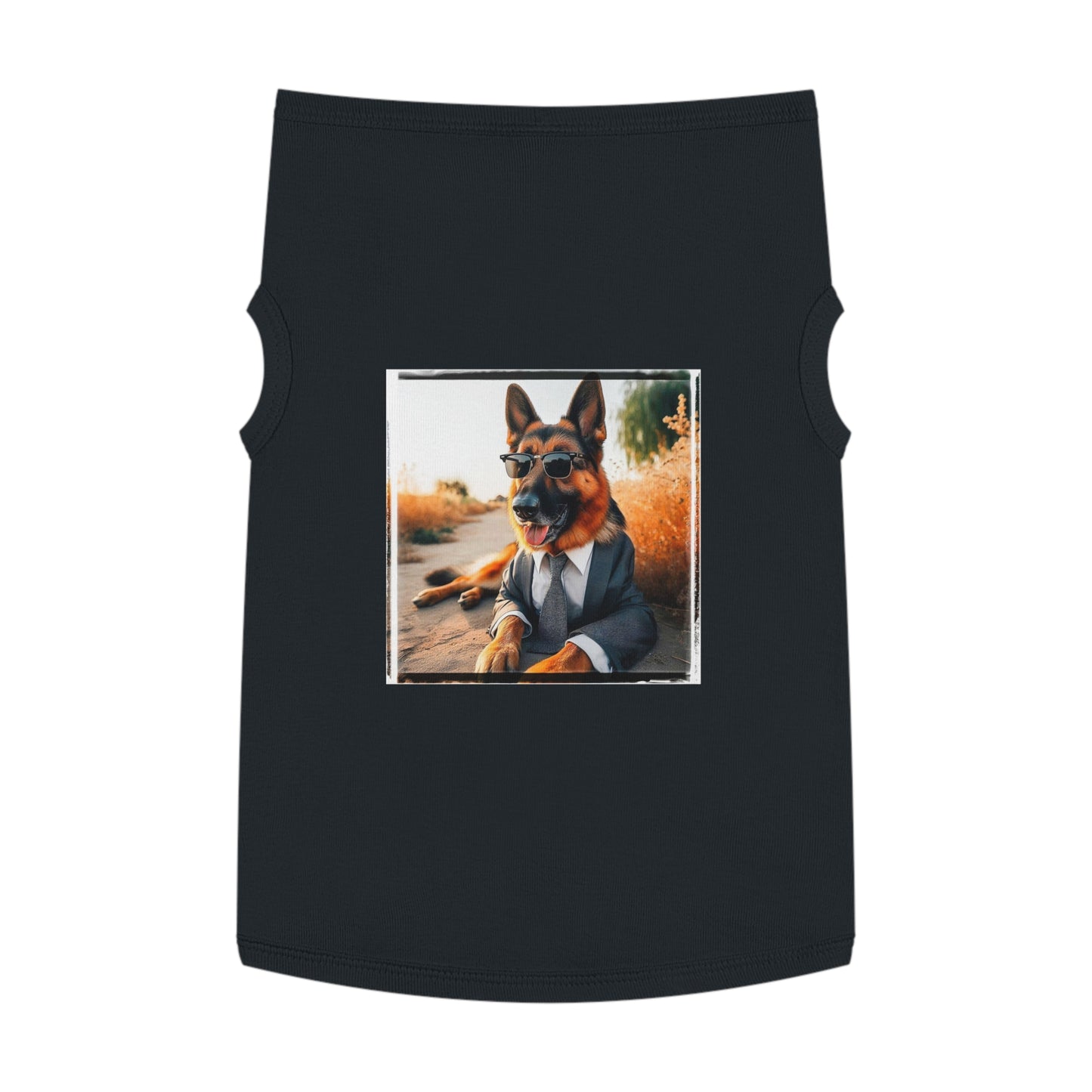 German Shepherd beach babe shirt Pets Printify XL Black