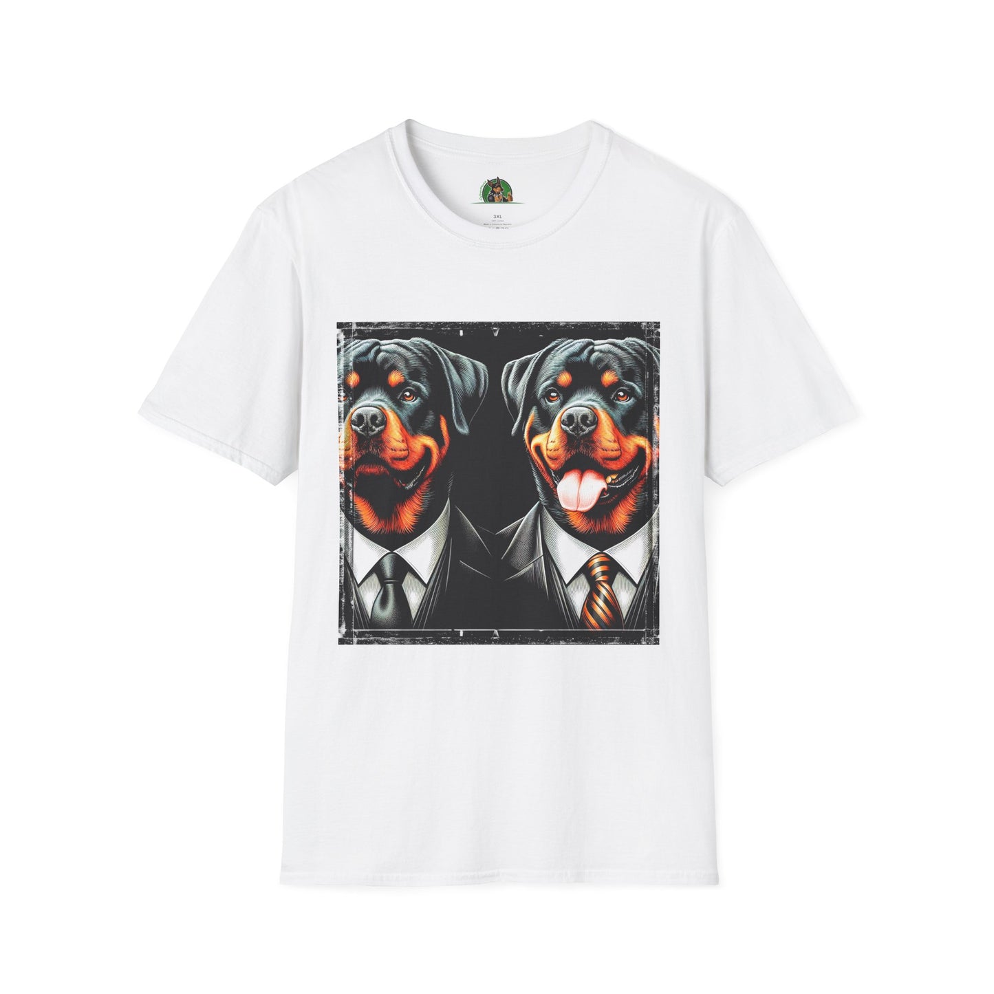 Rottweiler two suits shirt T-Shirt Printify XS White