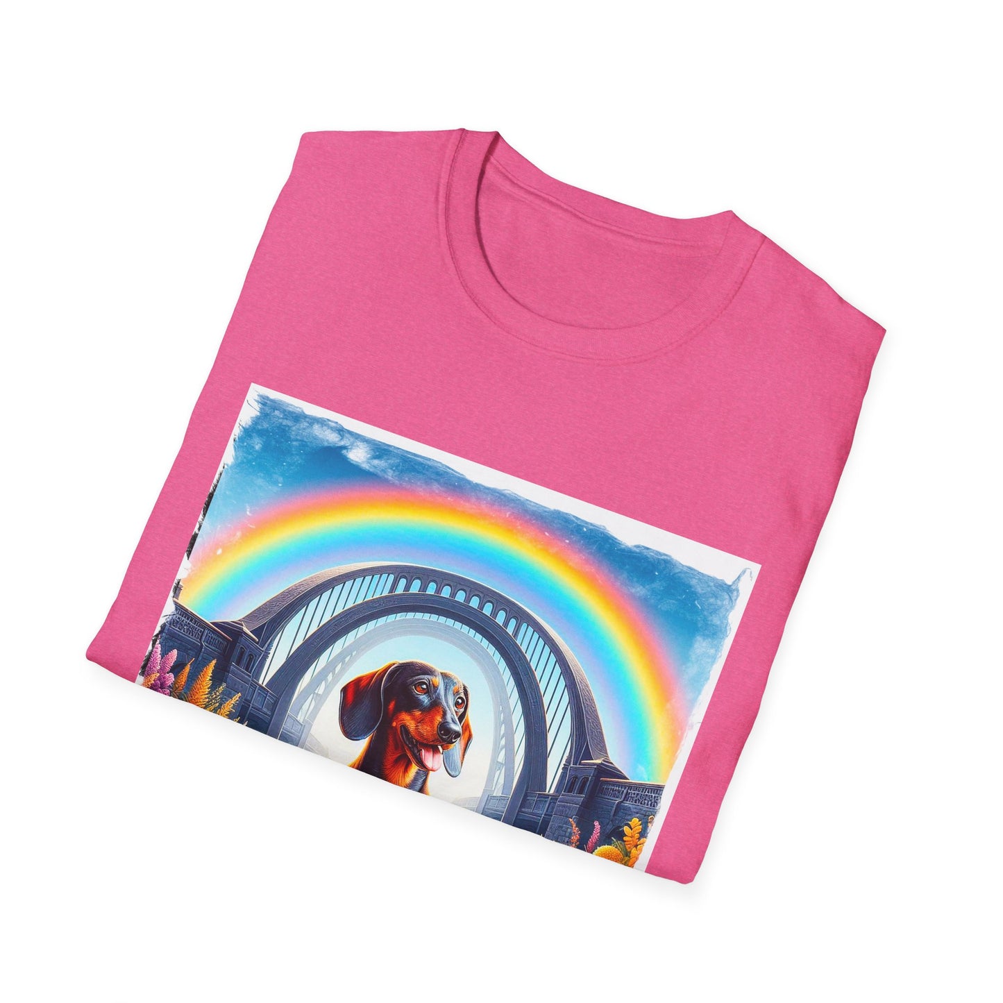 Dachshund pretty rainbow t shirt