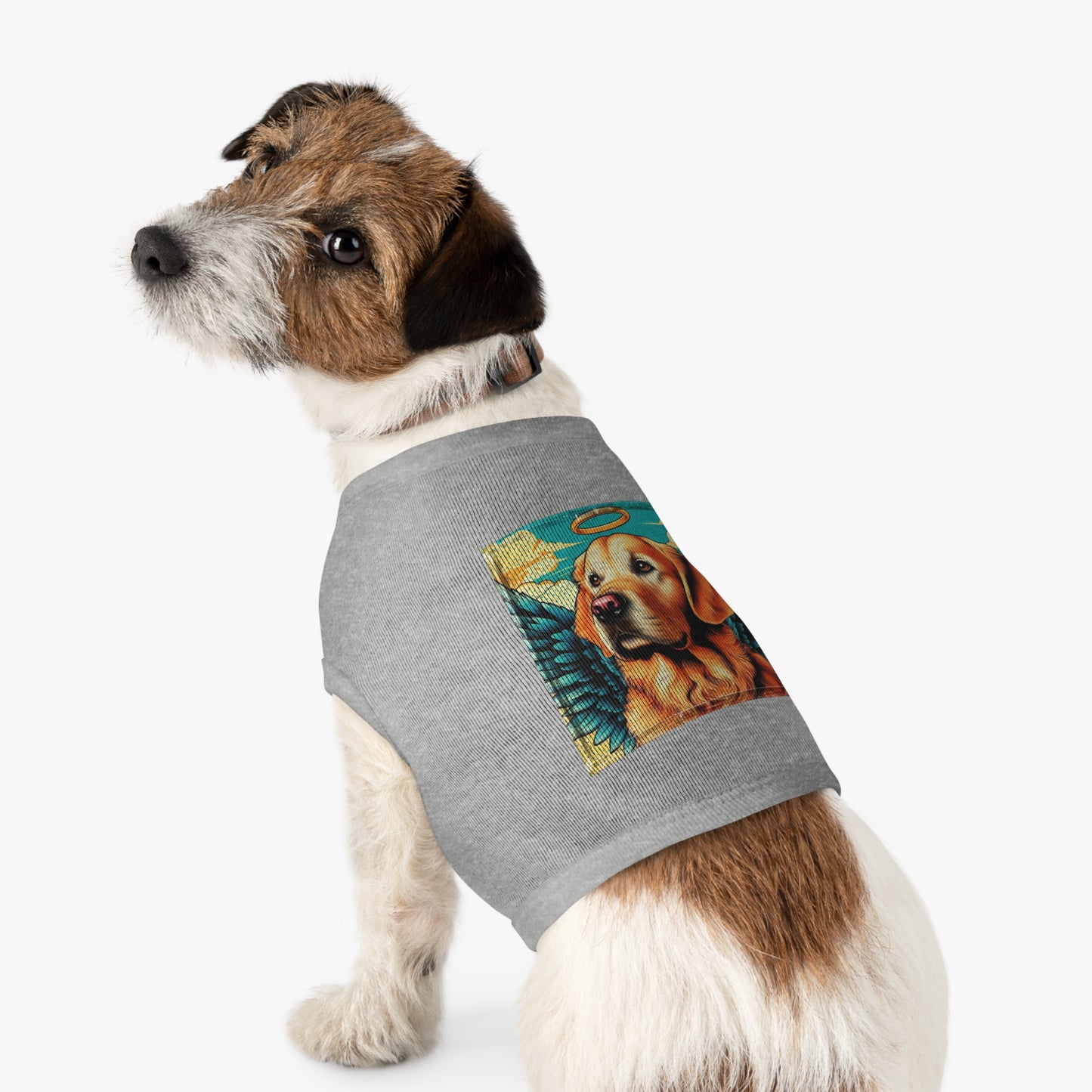 Golden Retriever heavenly angel tank top Pets Printify