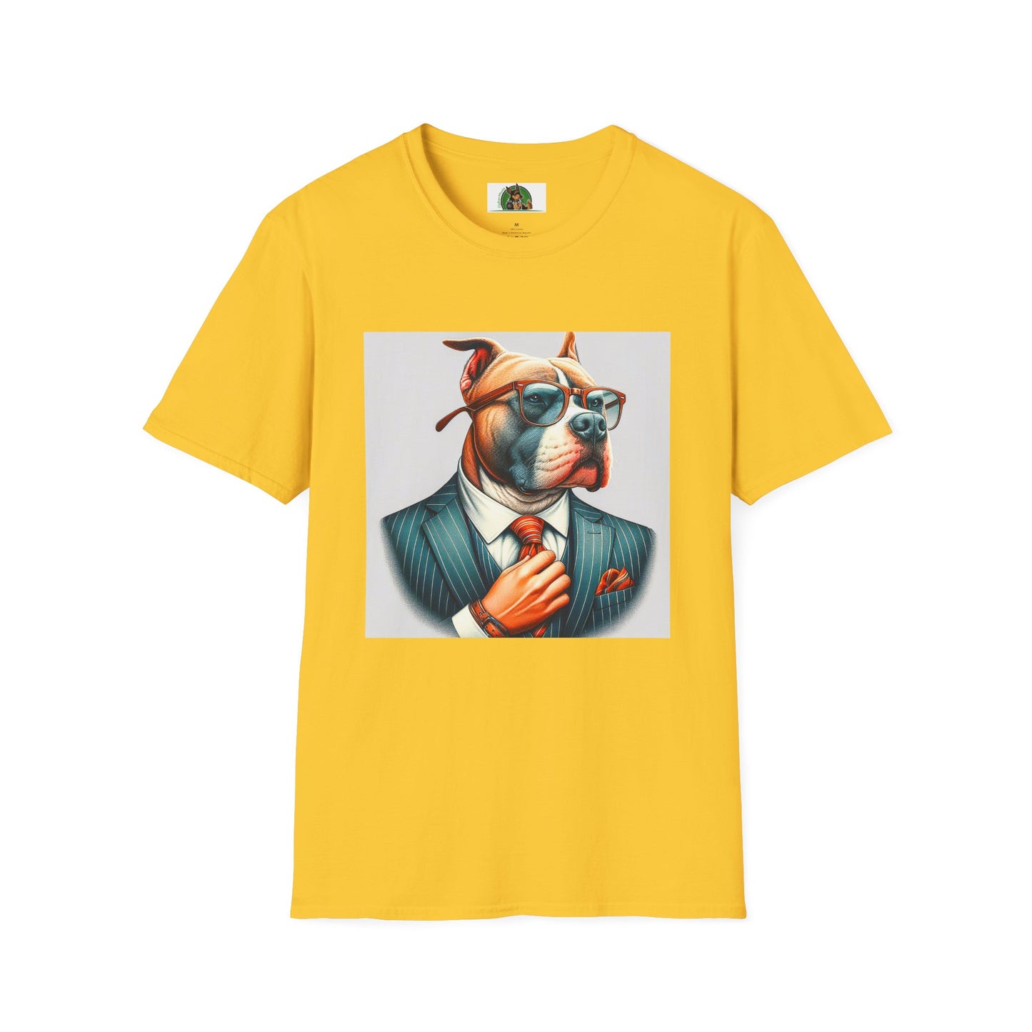 Pit Bull men in black shirt T-Shirt Printify S Daisy