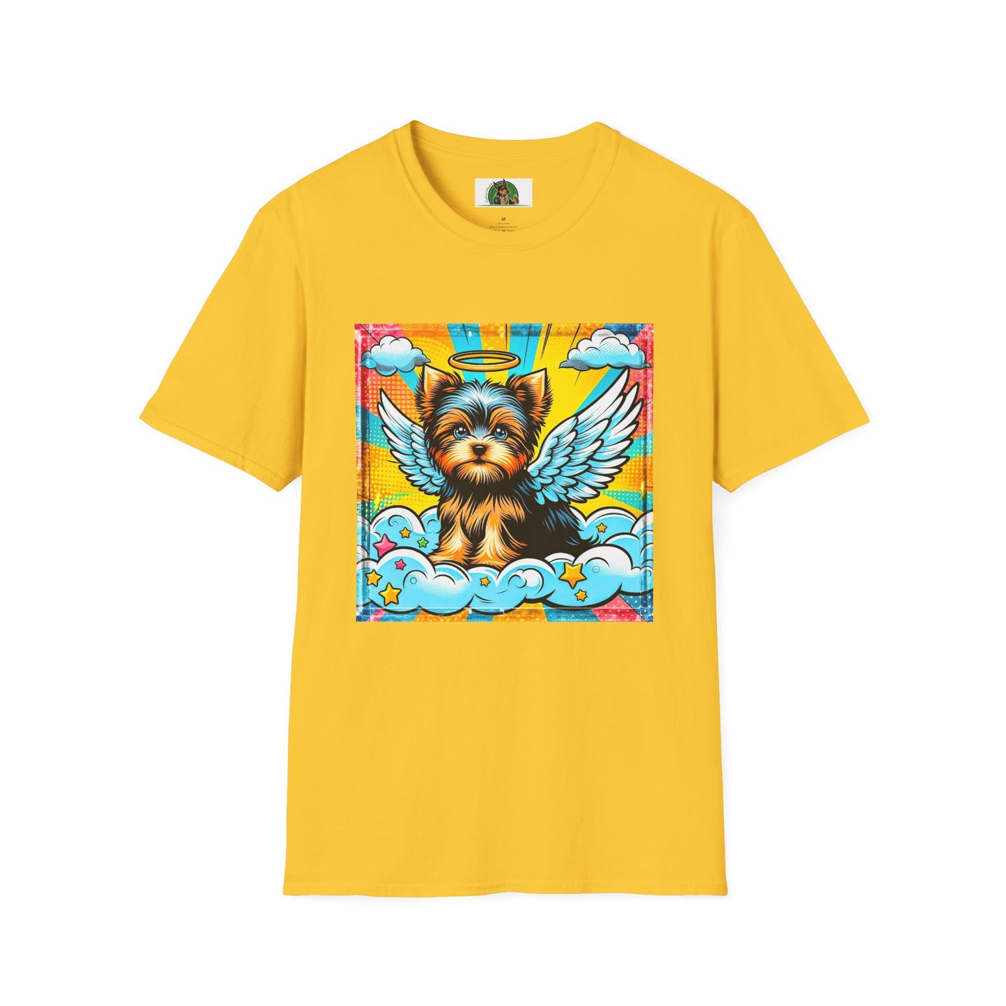 Yorkie pop art clouds shirt T-Shirt Printify S Daisy