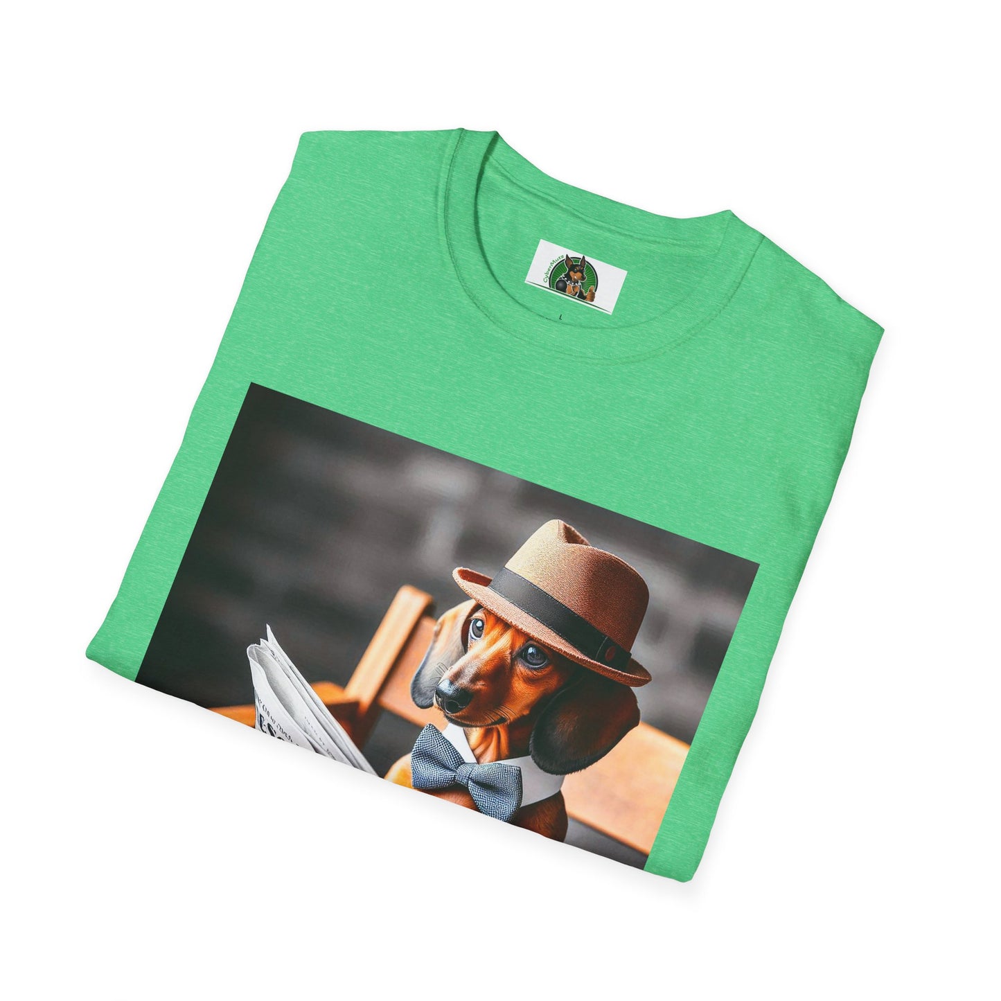Dachshund paper reading t shirt