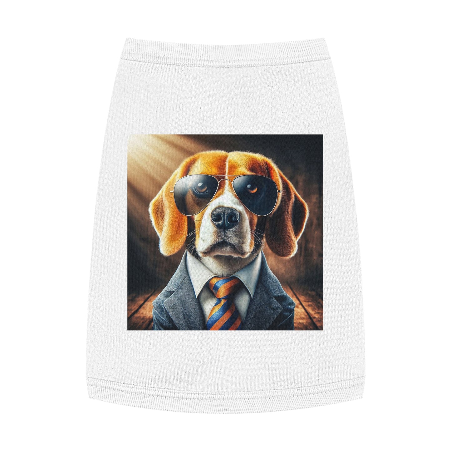 Pet Tank Top Beagle Dog In Suit And Shades Pets Printify