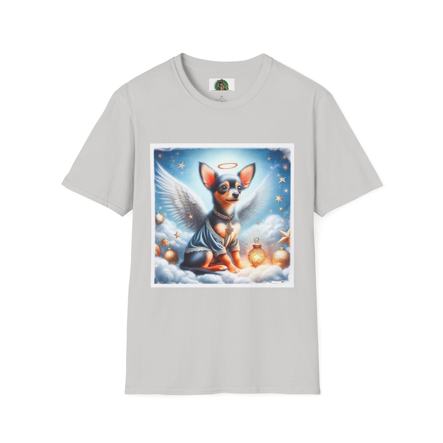 Min Pin T-Shirt pretty Angel T-Shirt Printify S Ice Grey