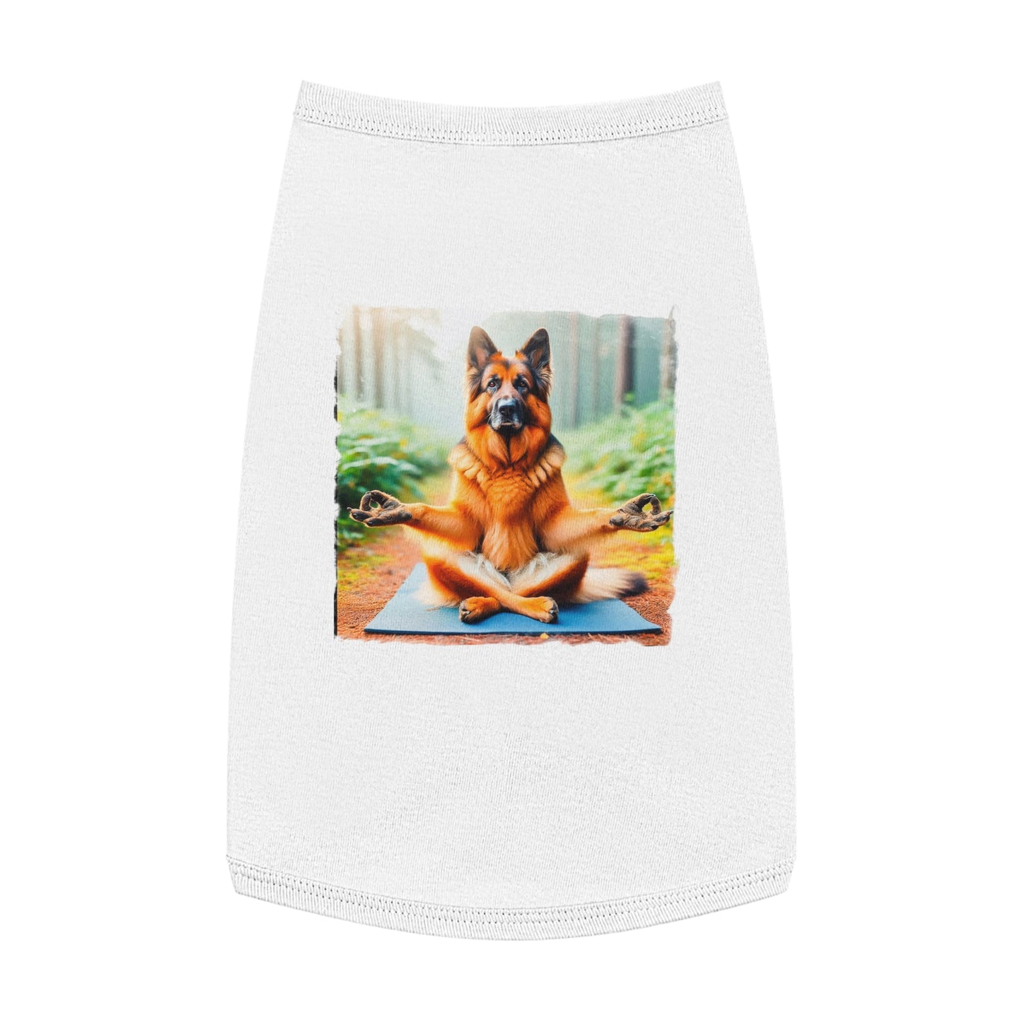German Shepherd yoga shirt Pets Printify L White