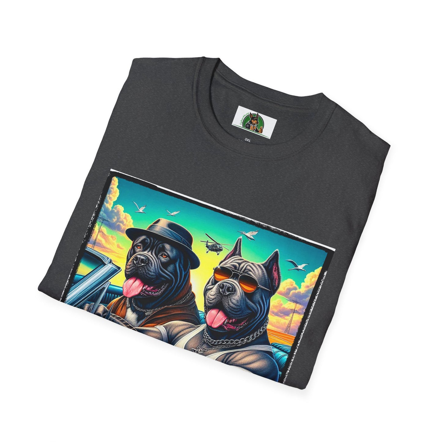 Cane Corso Dogs In Car TShirt T-Shirt Printify
