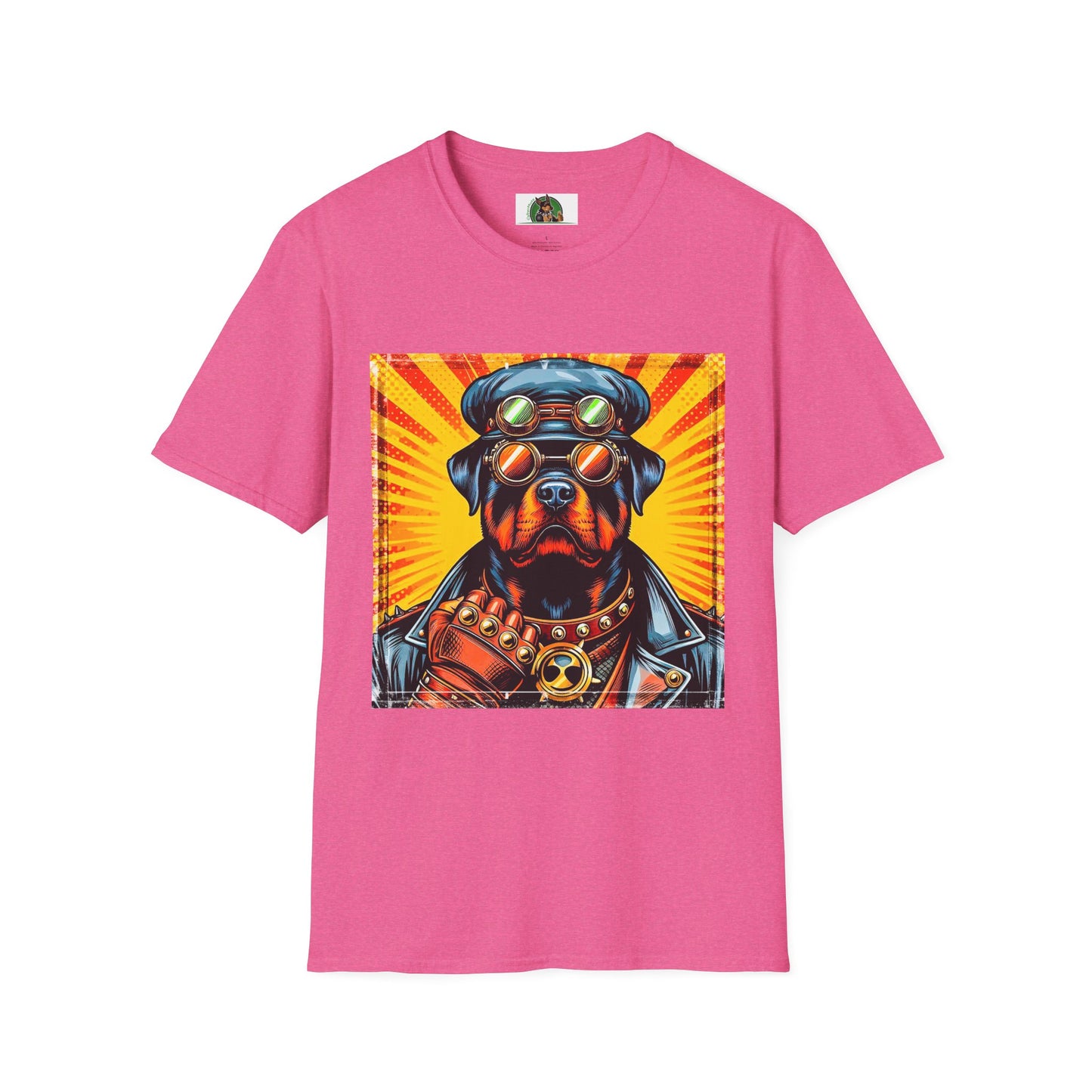 Rottweiler cool steam punk shirt T-Shirt Printify S Heather Heliconia