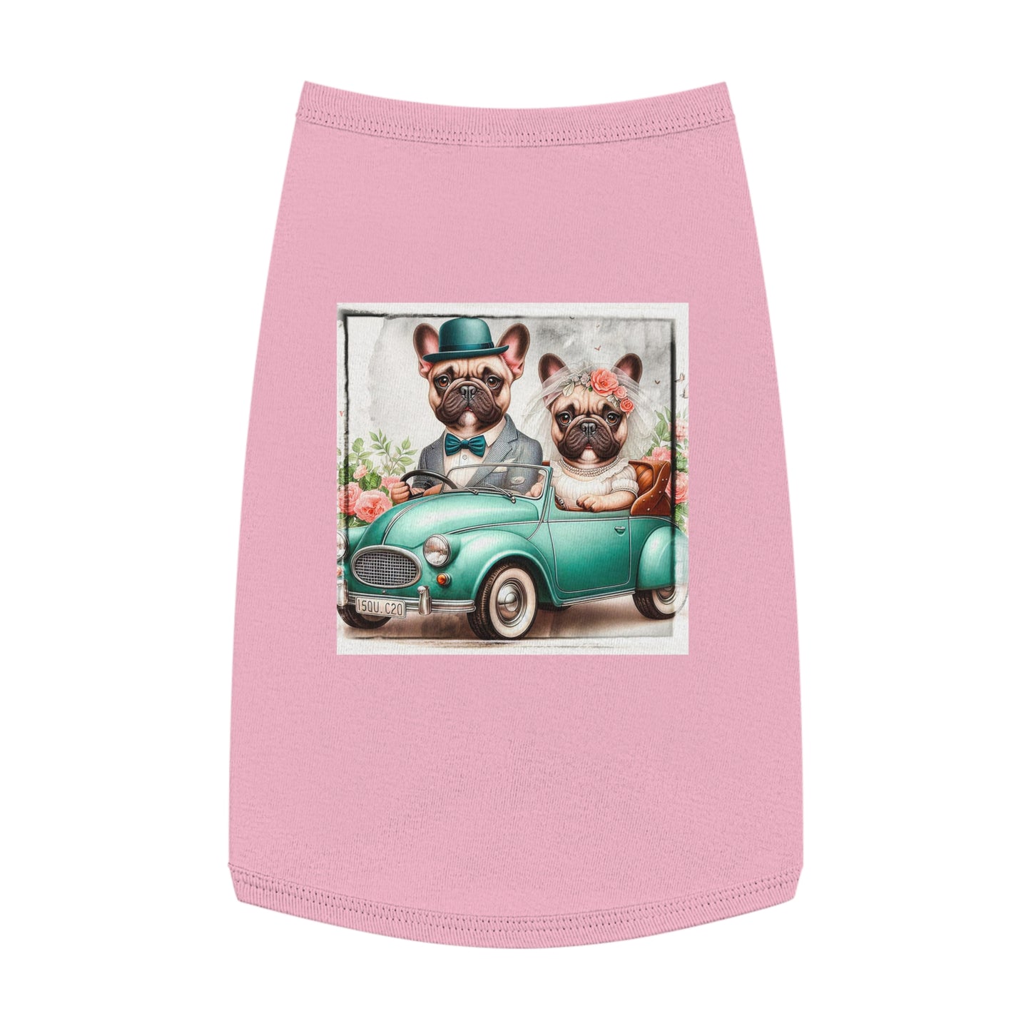 Wacky Pet Tank Top French Bulldog wedding day t shirt Pets Printify L Pink