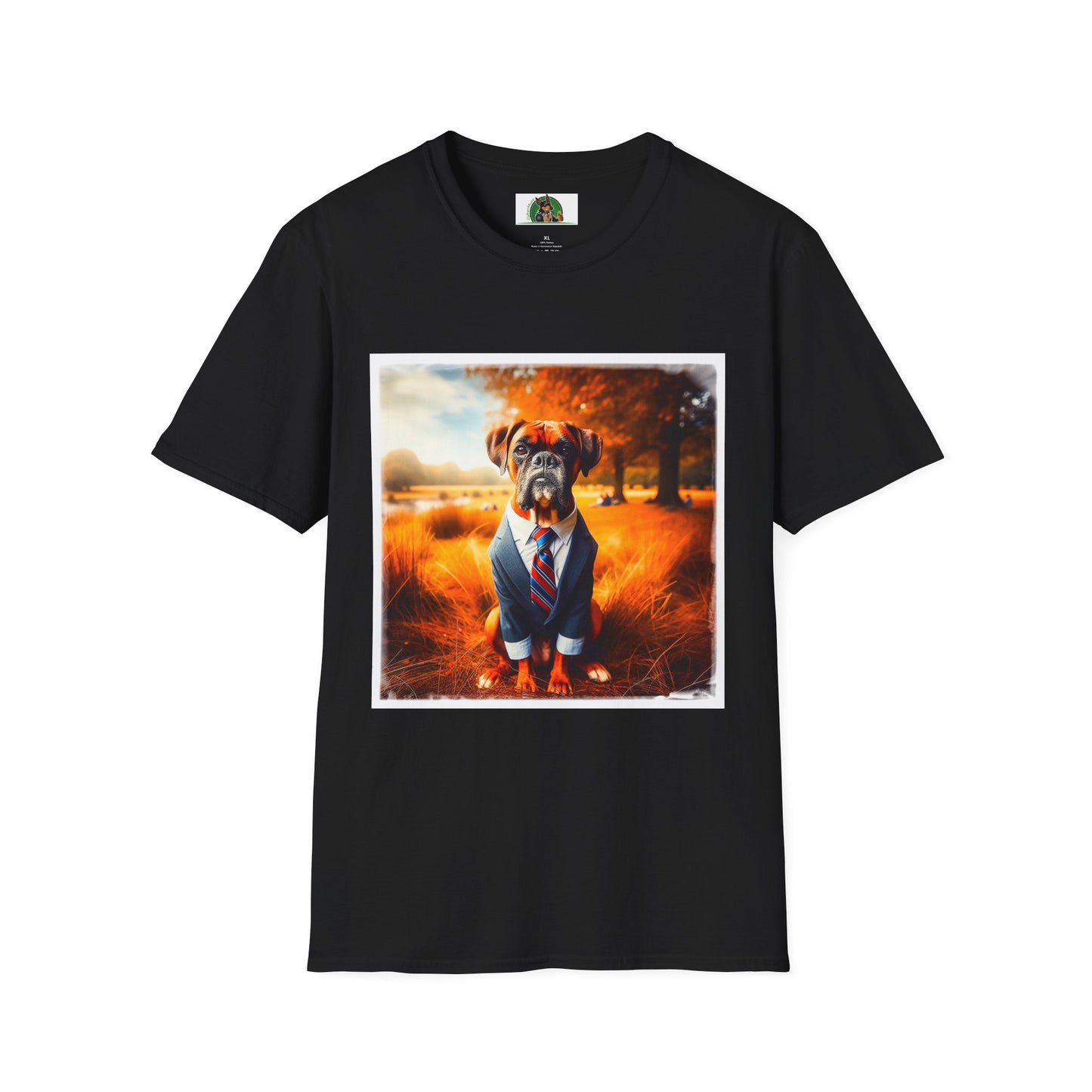 Boxer In Suit In In Field Shirt T-Shirt Printify XS Black