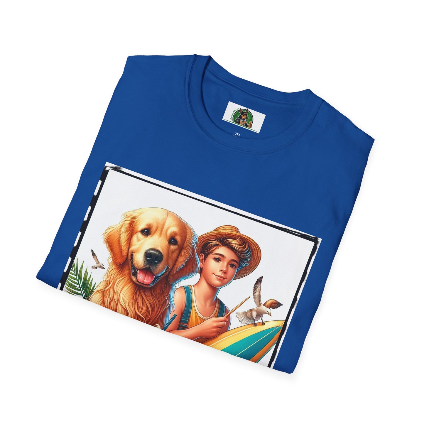 Golden Retriever boy and handsome puppy T-Shirt Printify