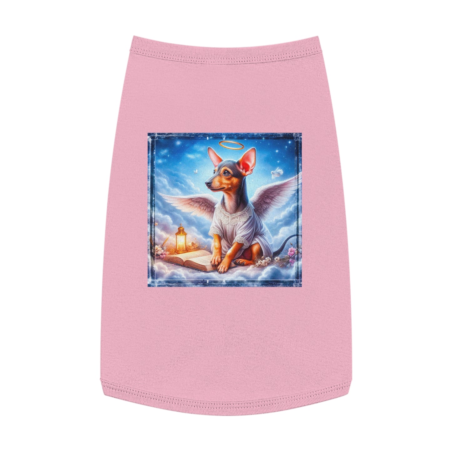 Pet Tank Top Rat Terrier heavenly Angel Pets Printify L Pink