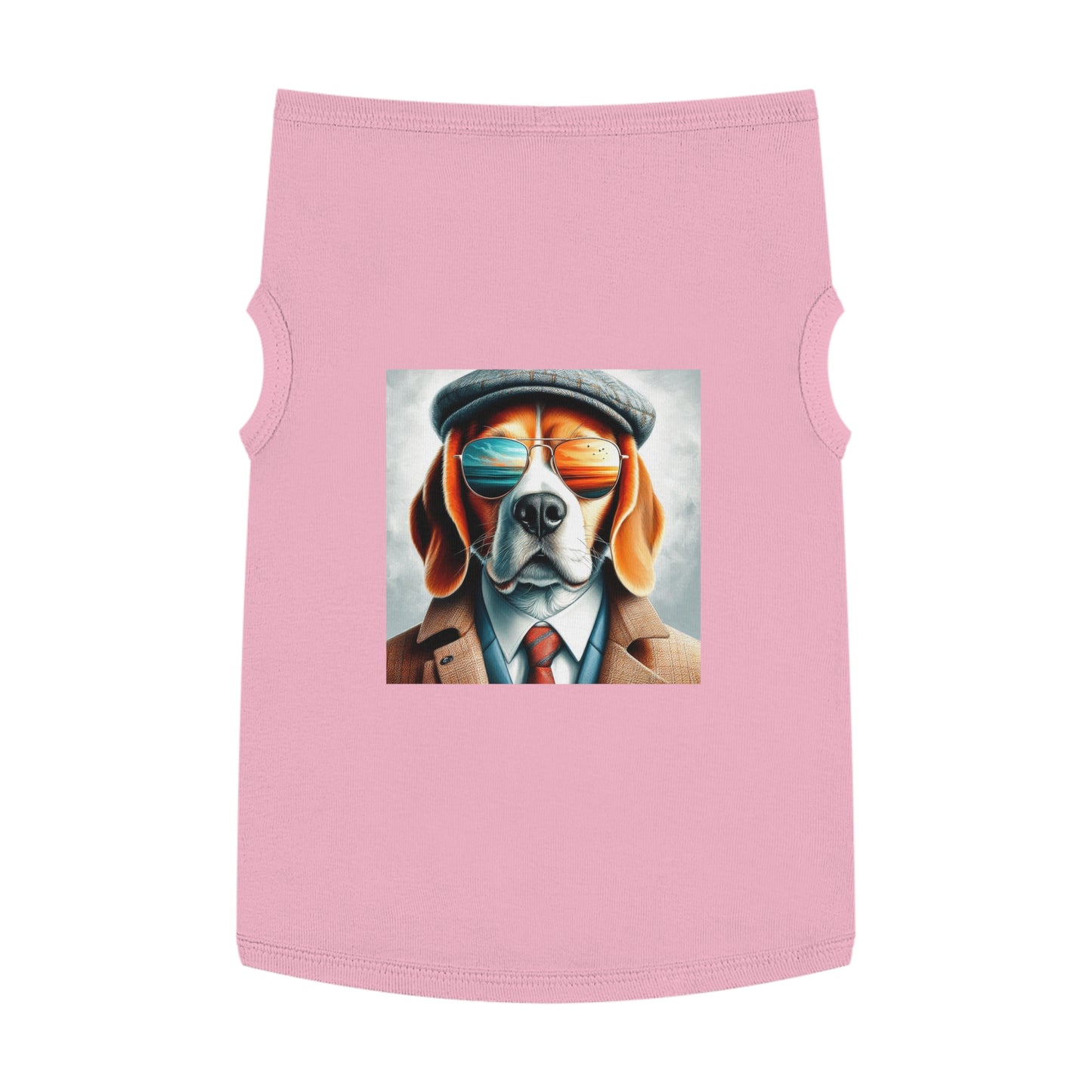 Pet Tank Top Beagle Classy Suit Pets Printify XL Pink