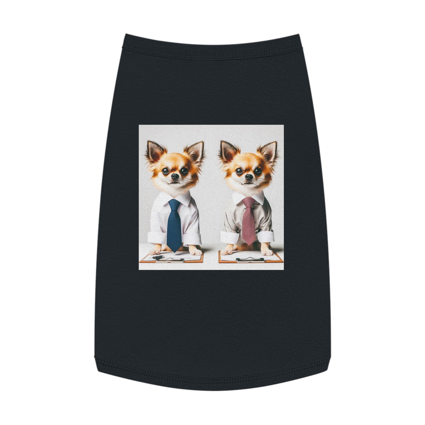Pet Tank Top Chihuahua interviewing t shirt Pets Printify