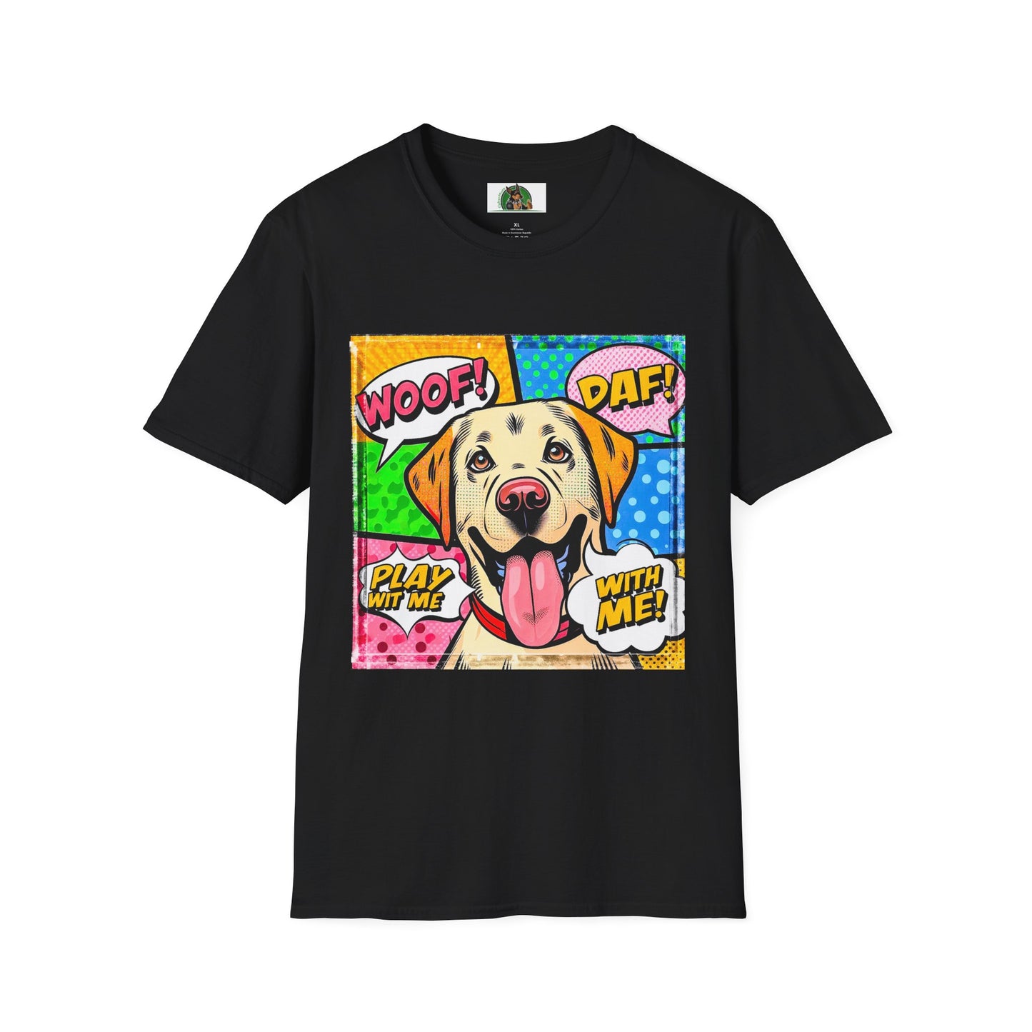 Wacky Labrador Retriever T-Shirt Printify XS Black