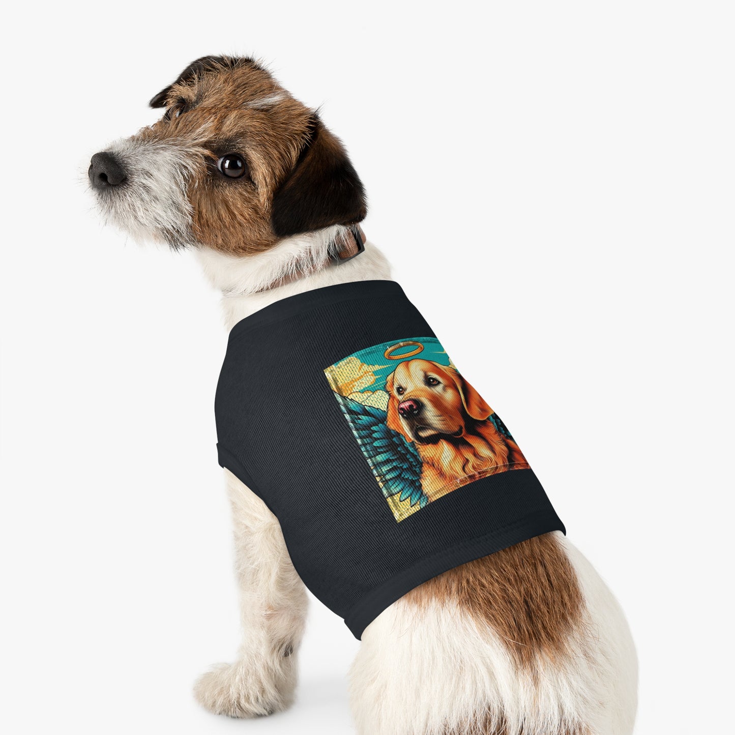 Golden Retriever heavenly angel tank top Pets Printify