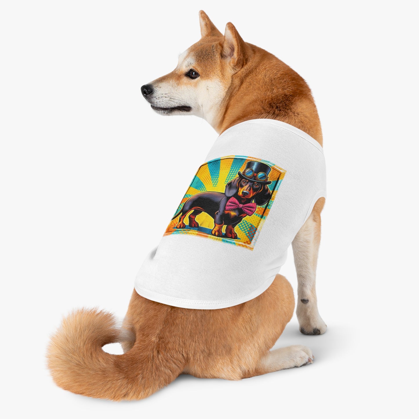 Pet Tank Top Dachshund colorful steampunk t shirt