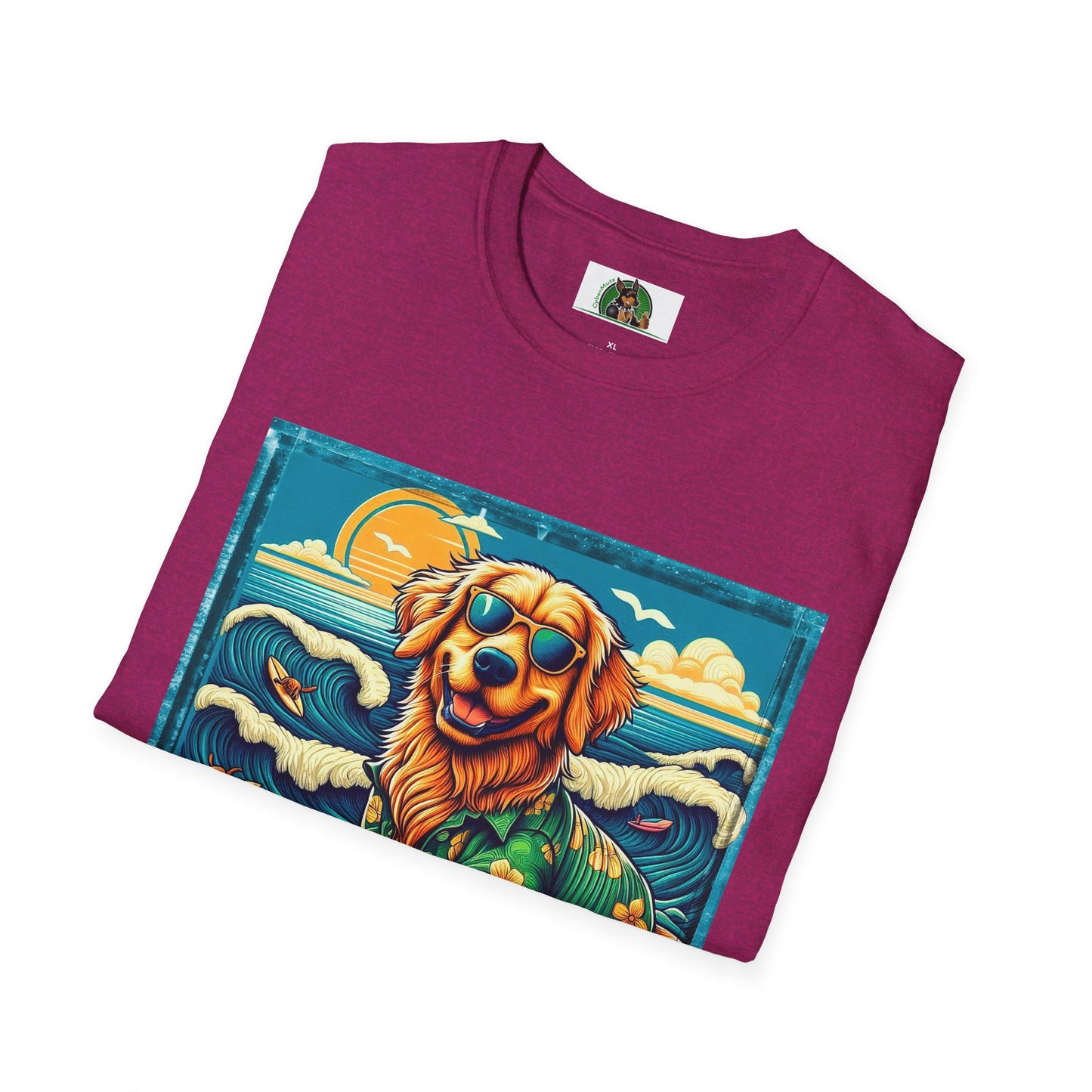 Golden Retriever surfing beauty shirt