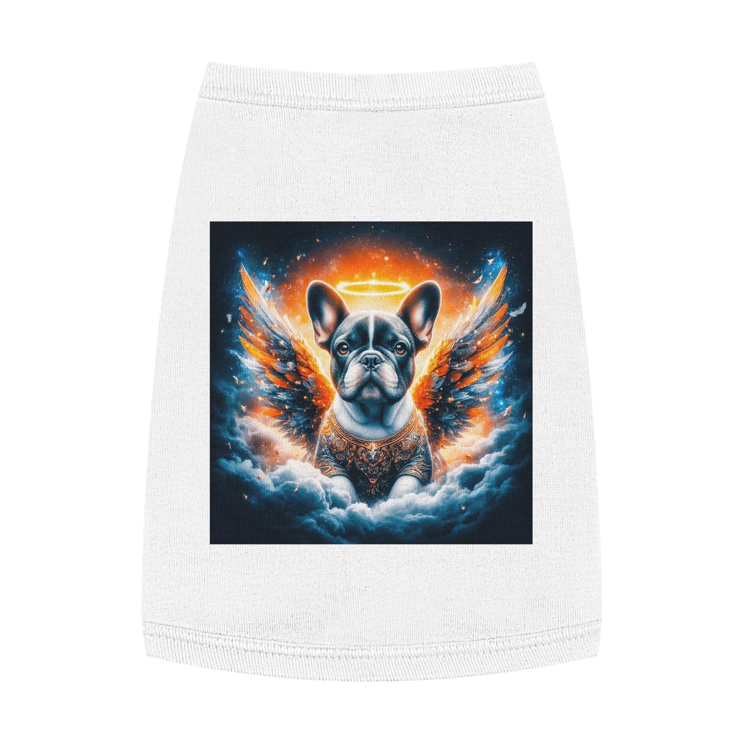 Pet Tank Top French Bulldog heaven and clouds t shirt Pets Printify