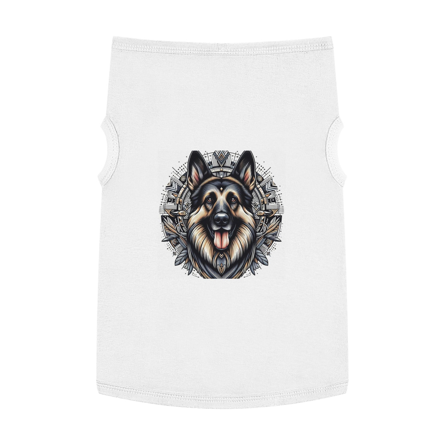 German Shepherd metal leaves shirt Pets Printify XL White