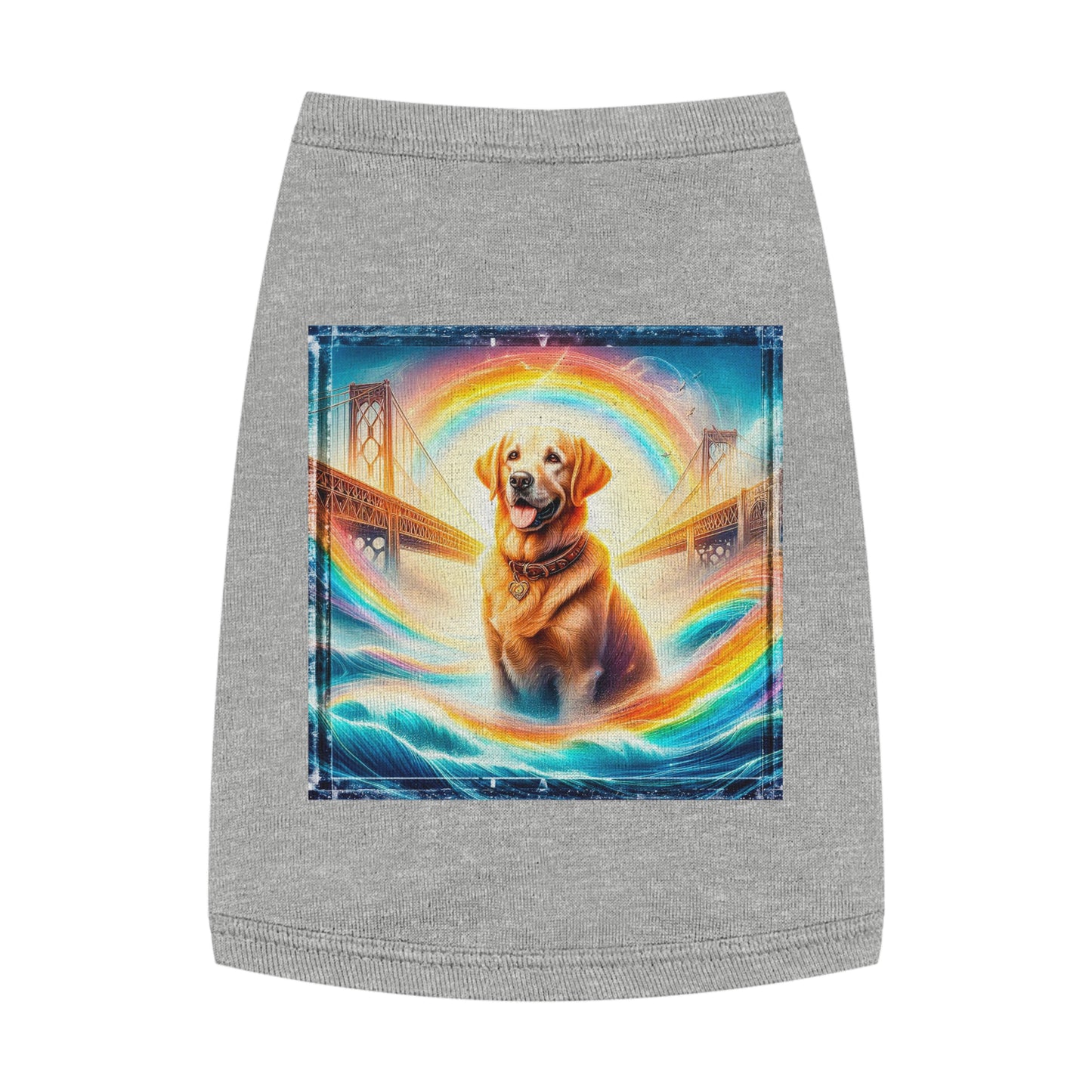 Labrador Retriever rainbow shirt Pets Printify M Heather