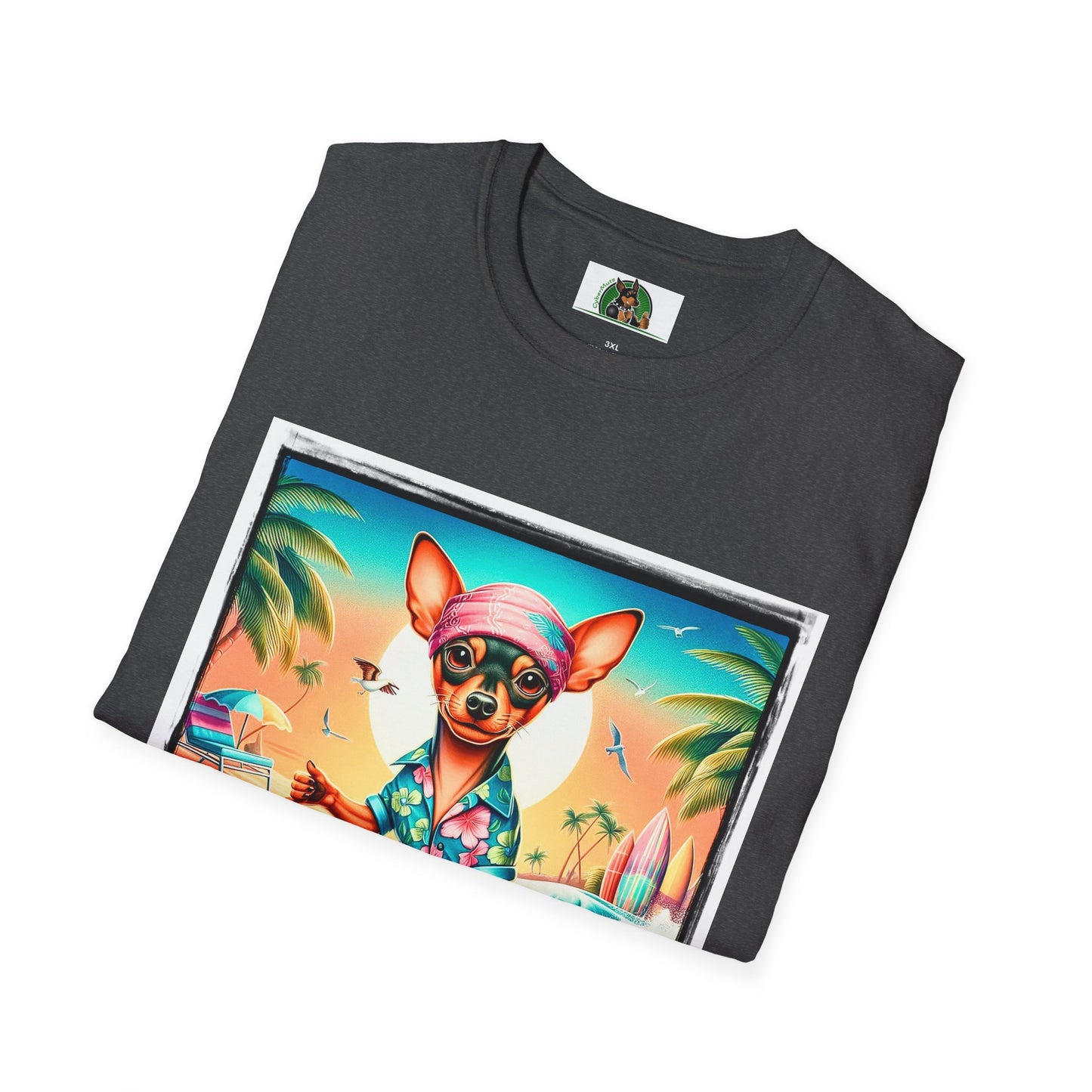 Min Pin T-Shirt Hawaiian surfing T-Shirt Printify