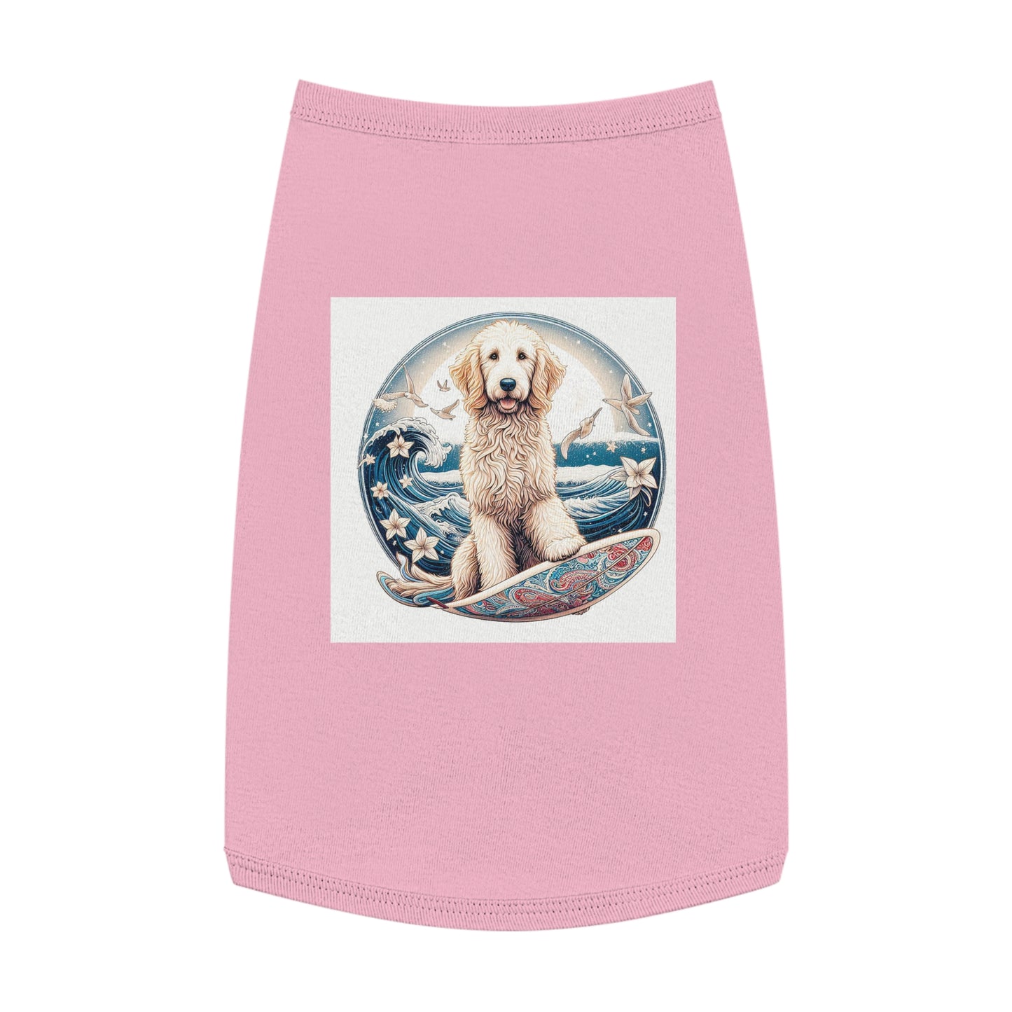 Pet Tank Golden Doodle Pets Printify L Pink