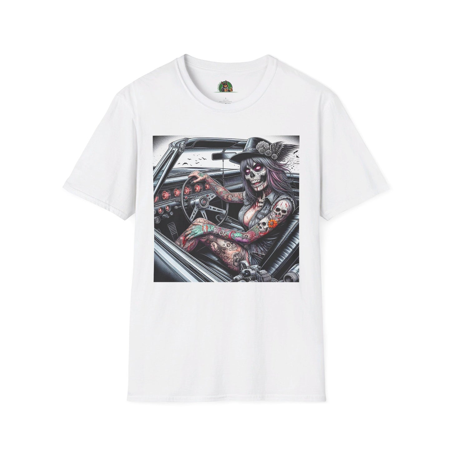 Zombie Girl T-Shirt Printify S White
