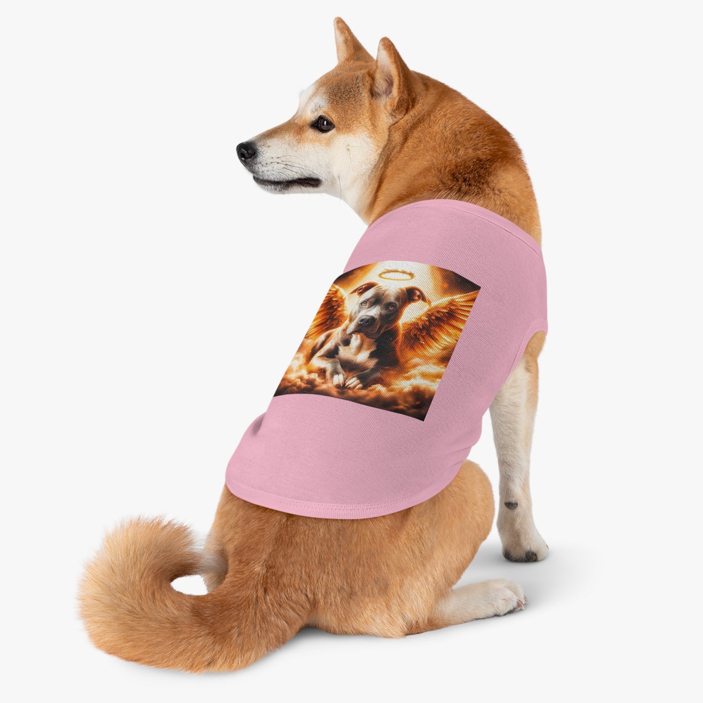 Pet Tank Top Pit Bull glowing Angel