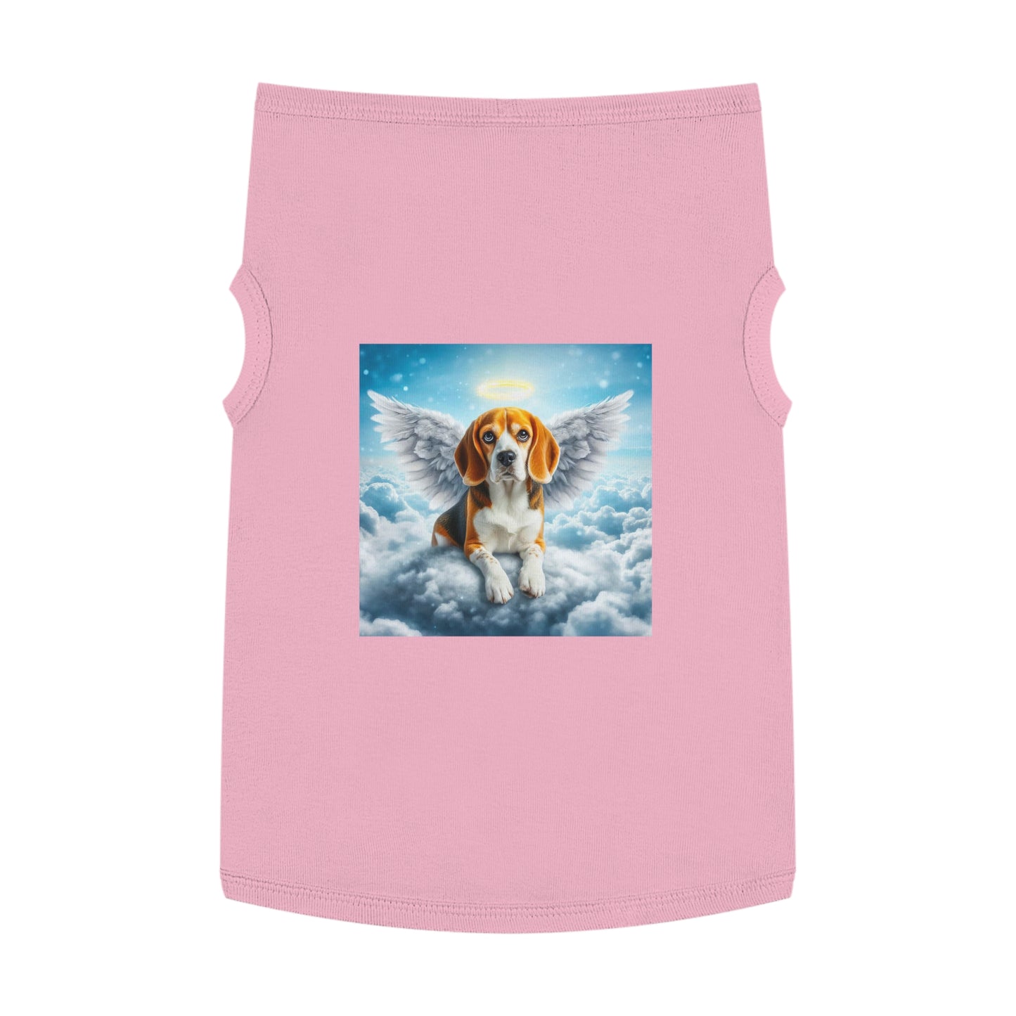 Pet Tank Top Beagle Angel In Cloud Pets Printify XL Pink