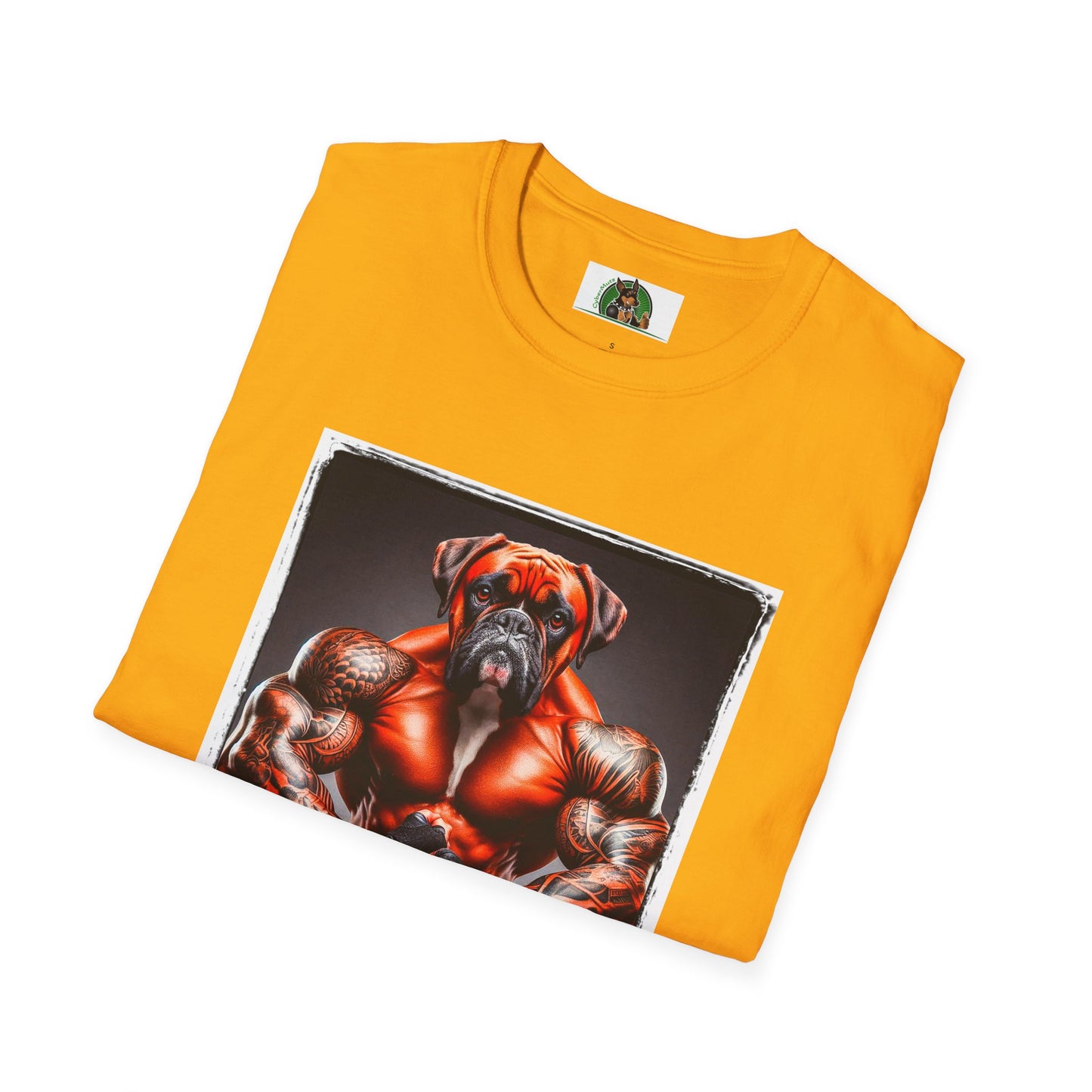 Boxer Muscle Dog Shirt T-Shirt Printify