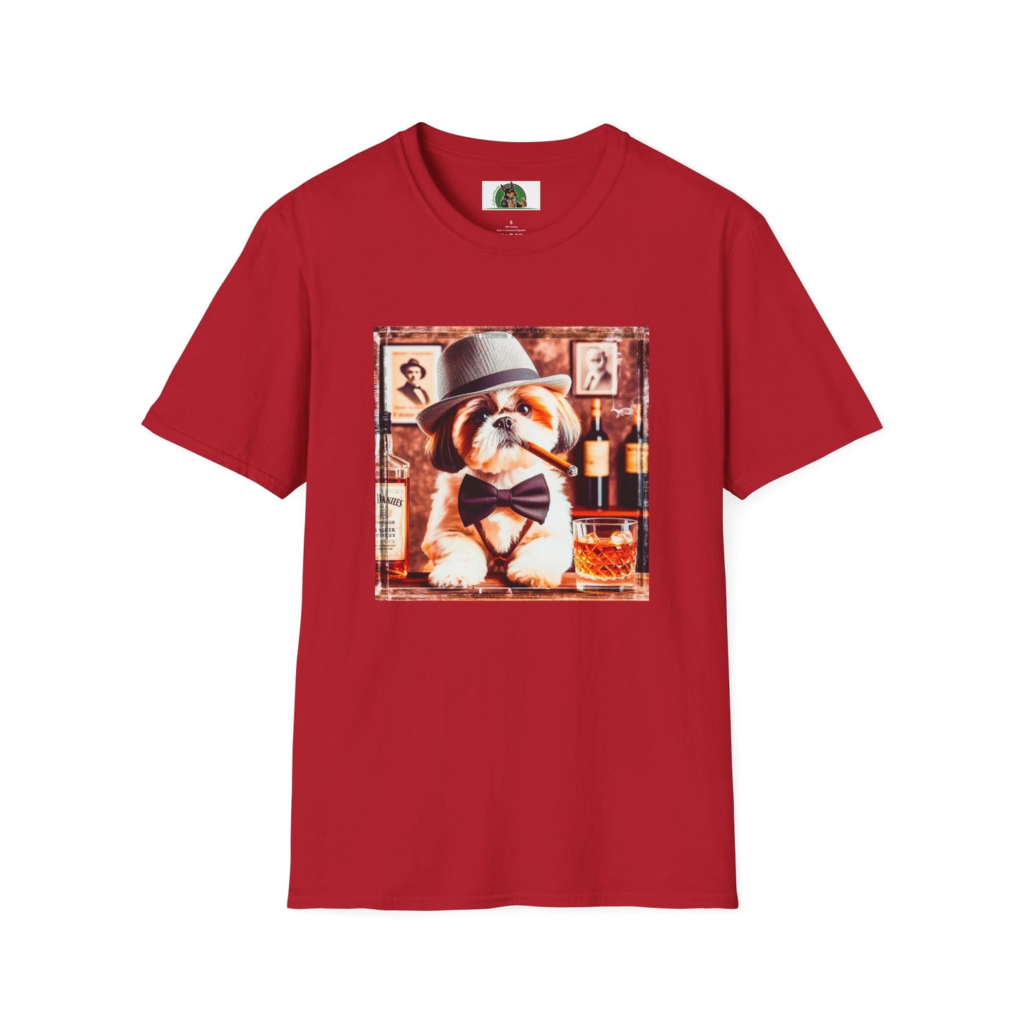 Shih Tzu cigars shirt T-Shirt Printify S Cherry Red