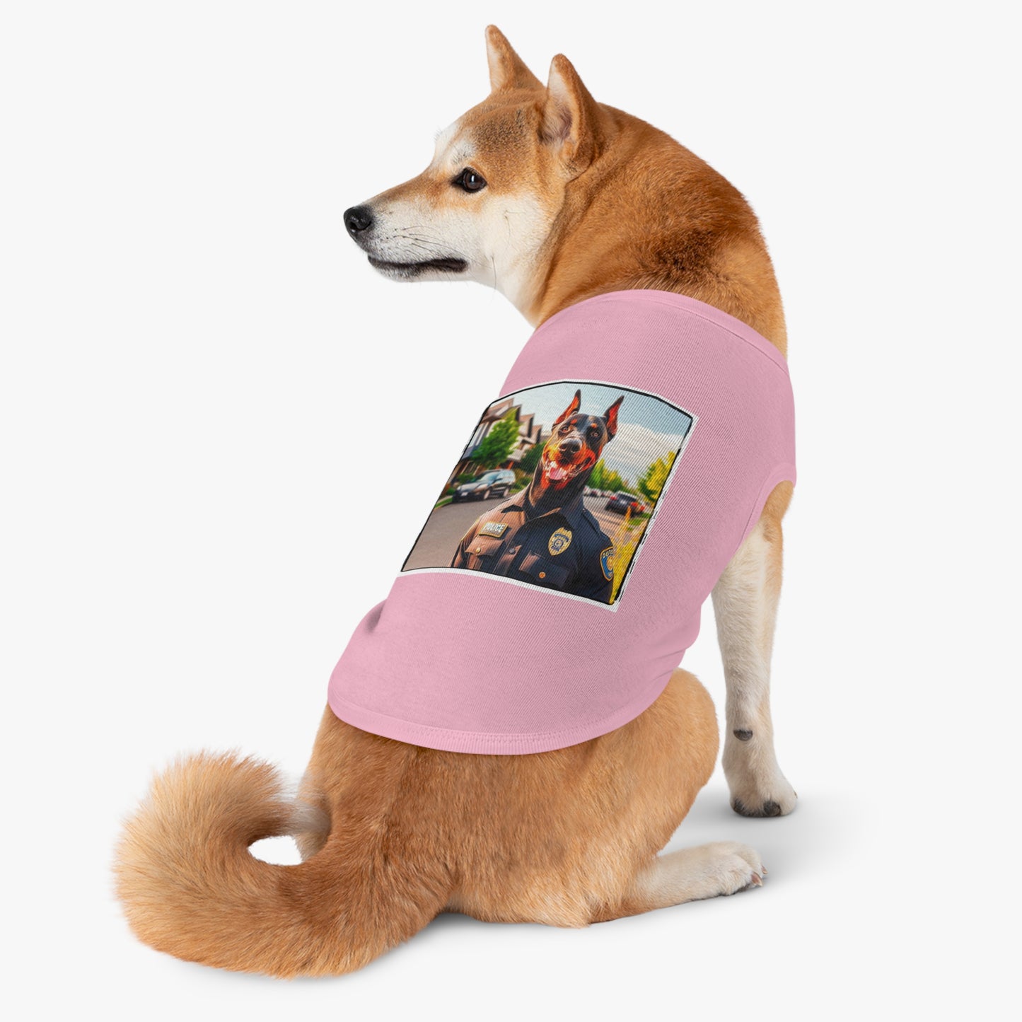 Pet Tank Top Doberman neighborhood police watch t shirt