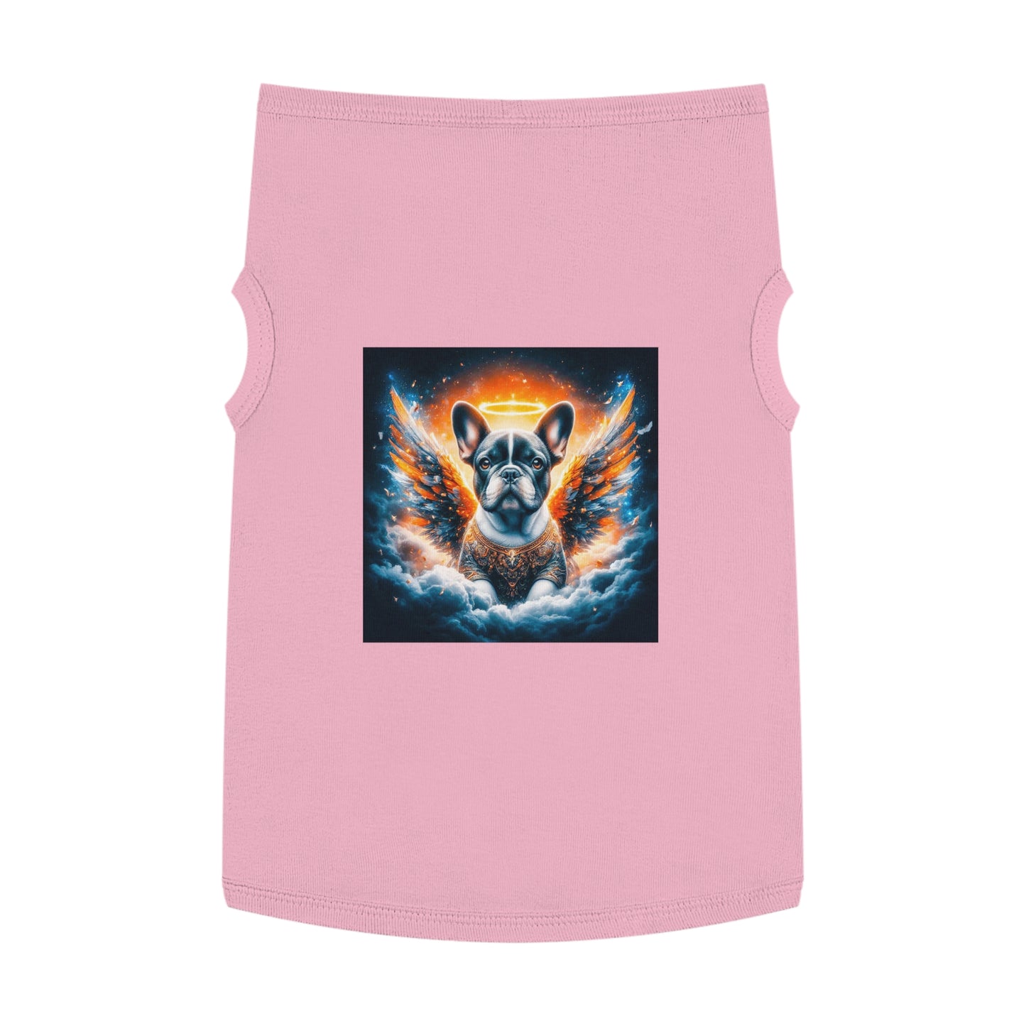 Pet Tank Top French Bulldog heaven and clouds t shirt Pets Printify XL Pink