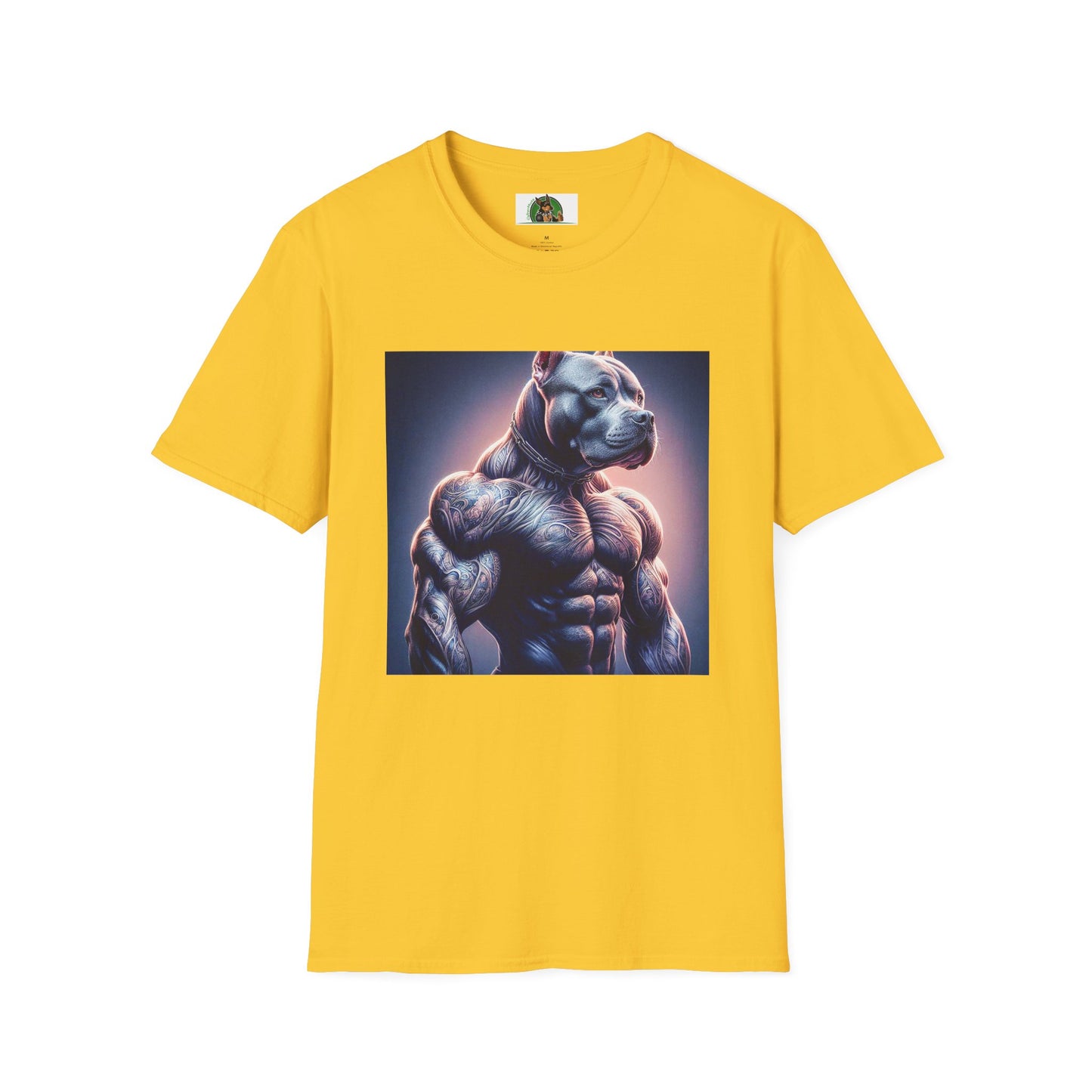 Pit Bull muscles man T-Shirt Printify S Daisy