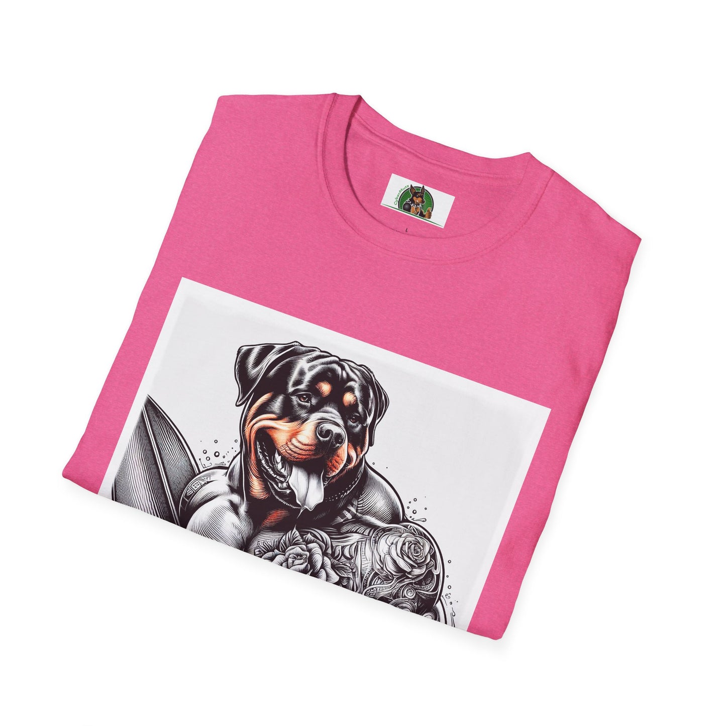 Rottweiler muscles surfer shirt