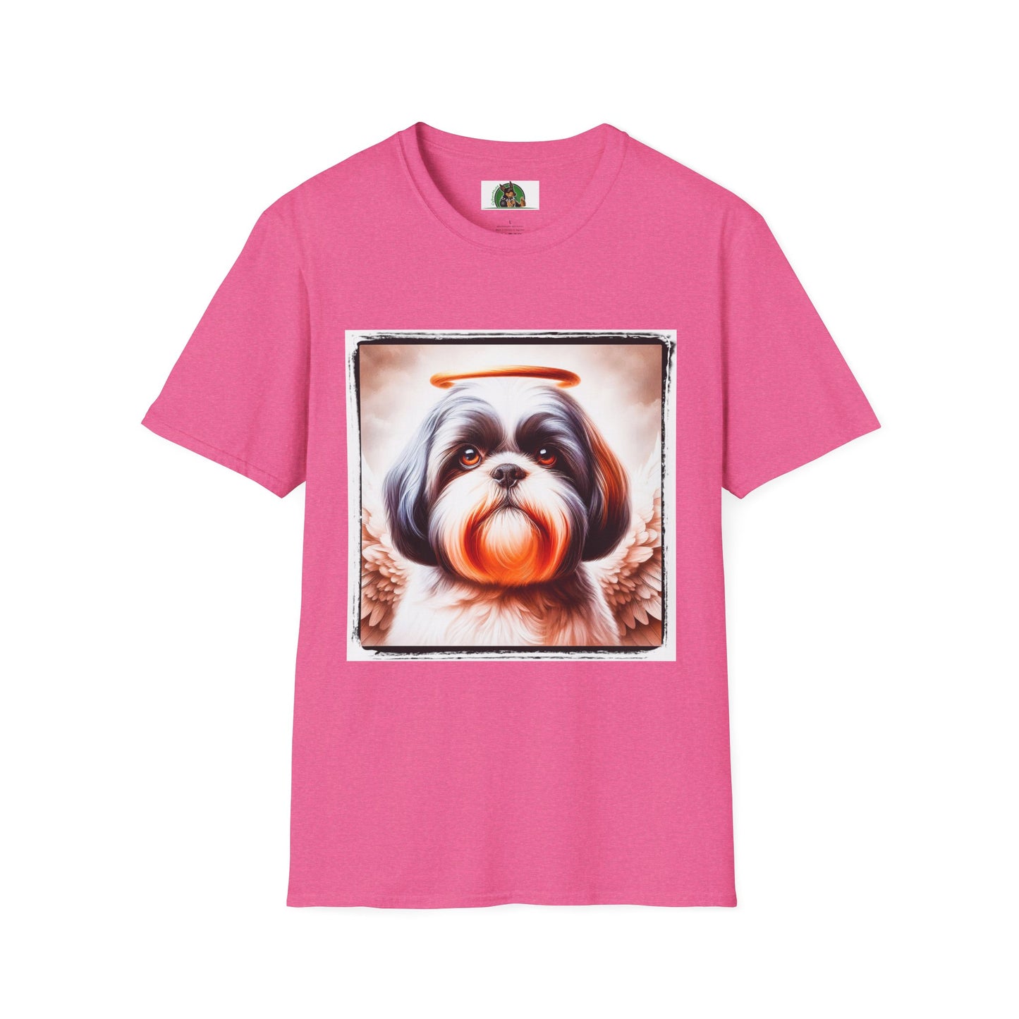 Shih Tzu angel shirt T-Shirt Printify S Heather Heliconia