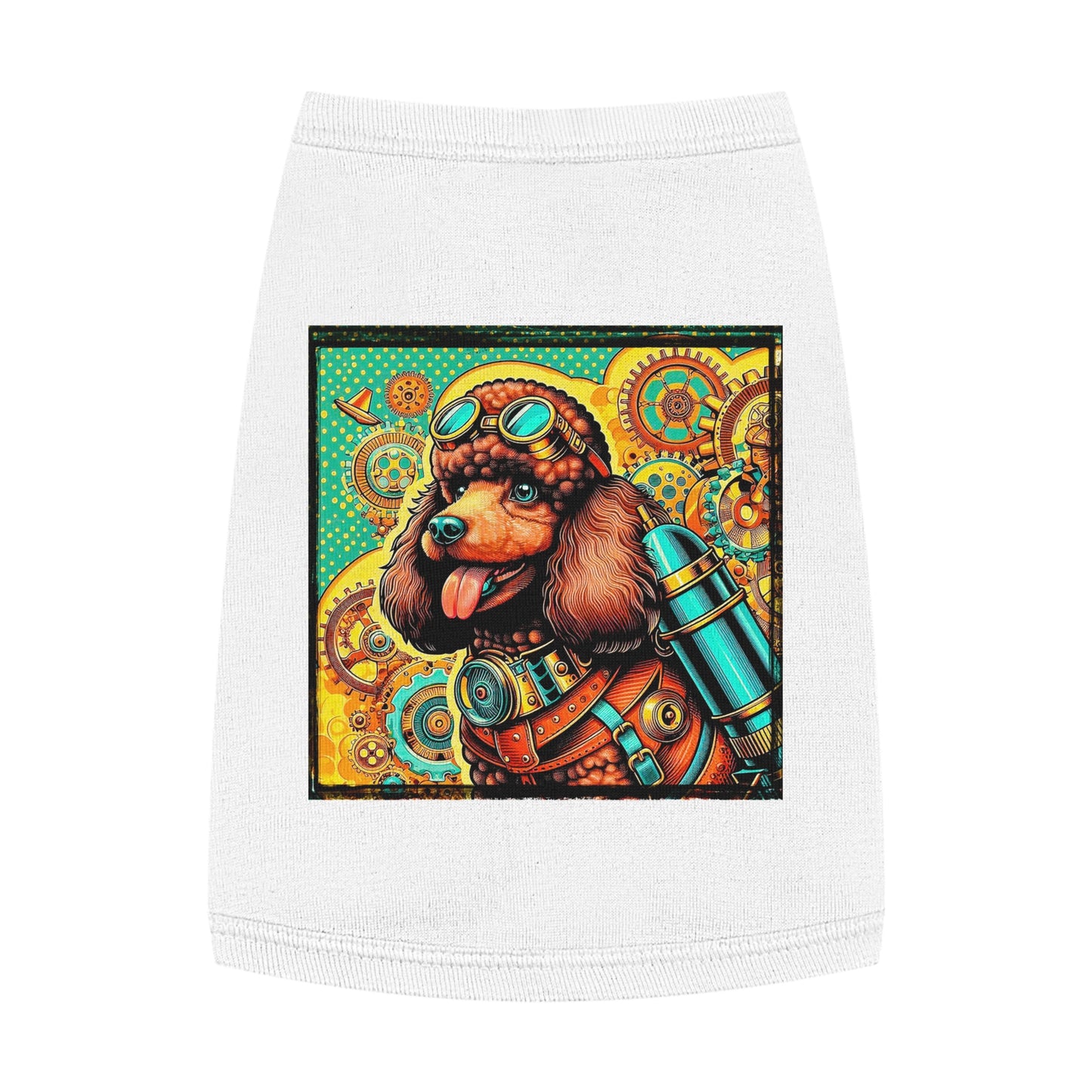 Pet Tank Top Poodle Pets Printify M White