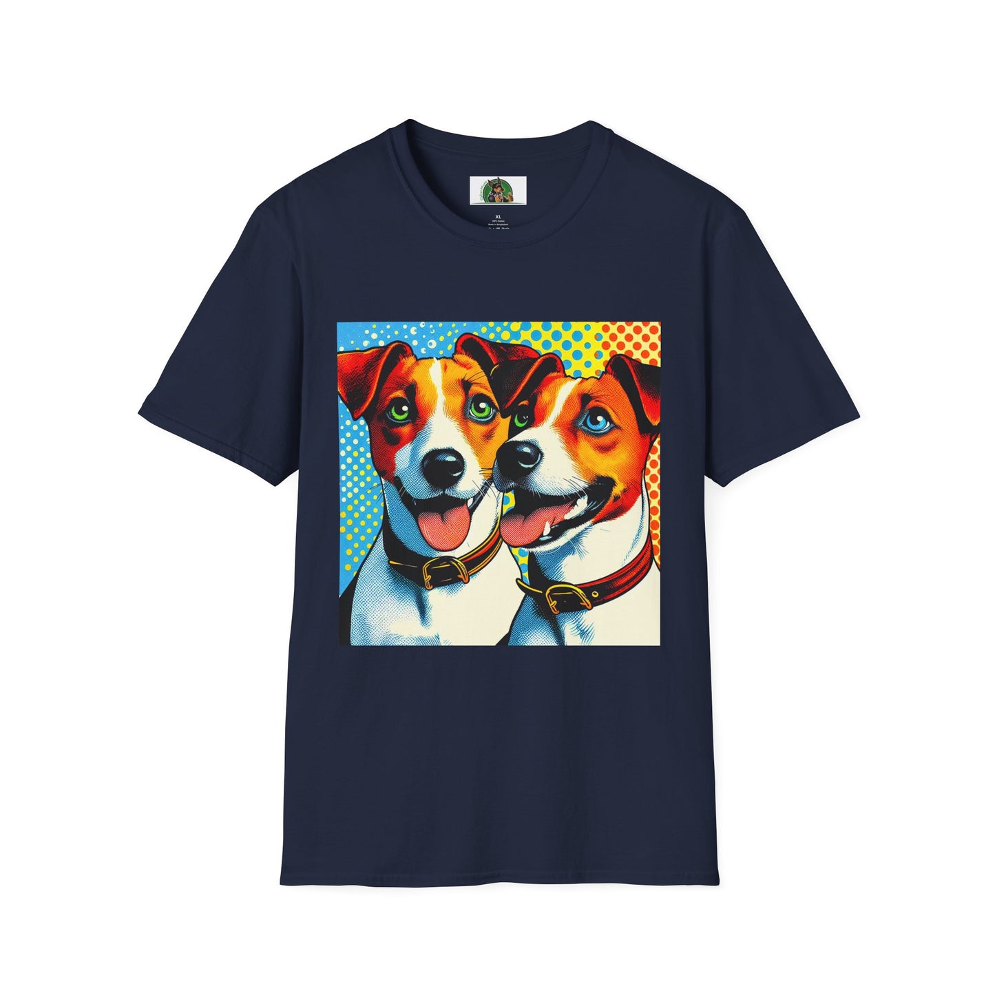 Jack Russell Pop Art Dogs T-Shirt Printify S Navy