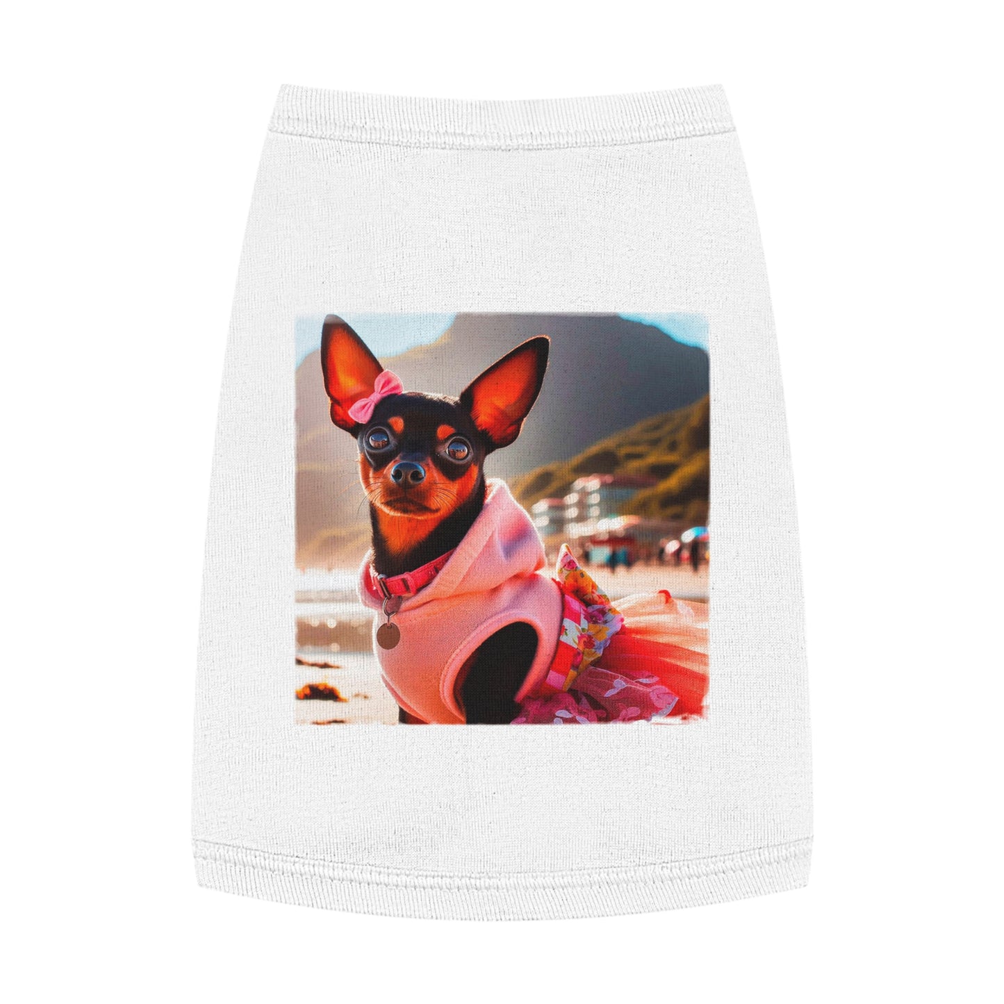 Dog Tank Top - Min Pin pink beauty Pets Printify