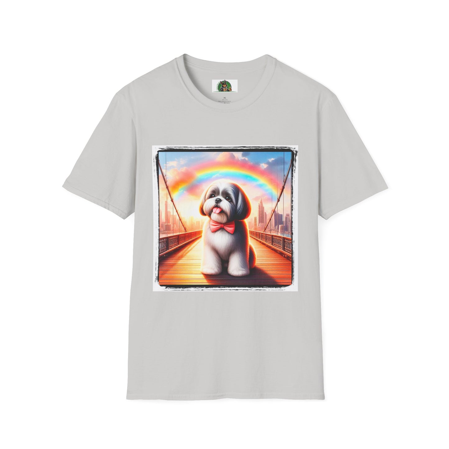Shih Tzu rainbow shirt T-Shirt Printify S Ice Grey