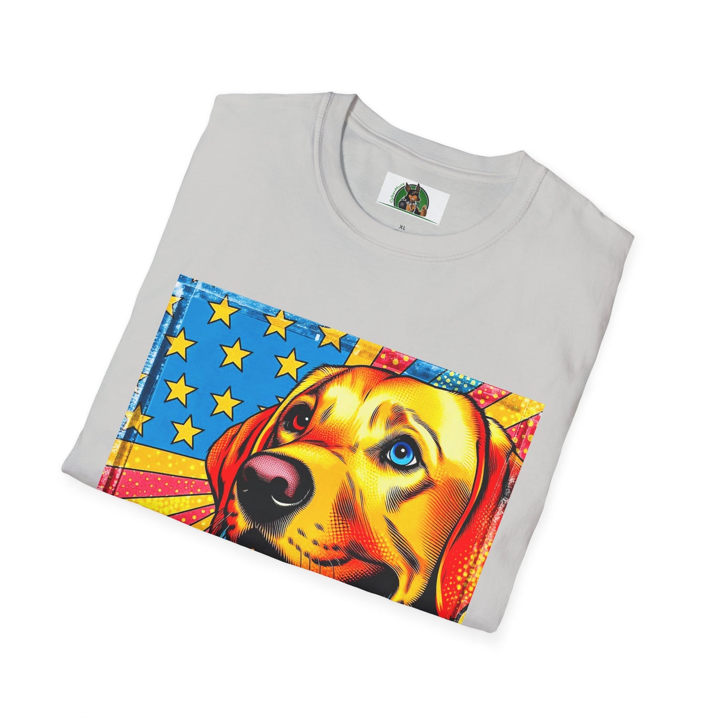 Labrador Retriever American flag shirt