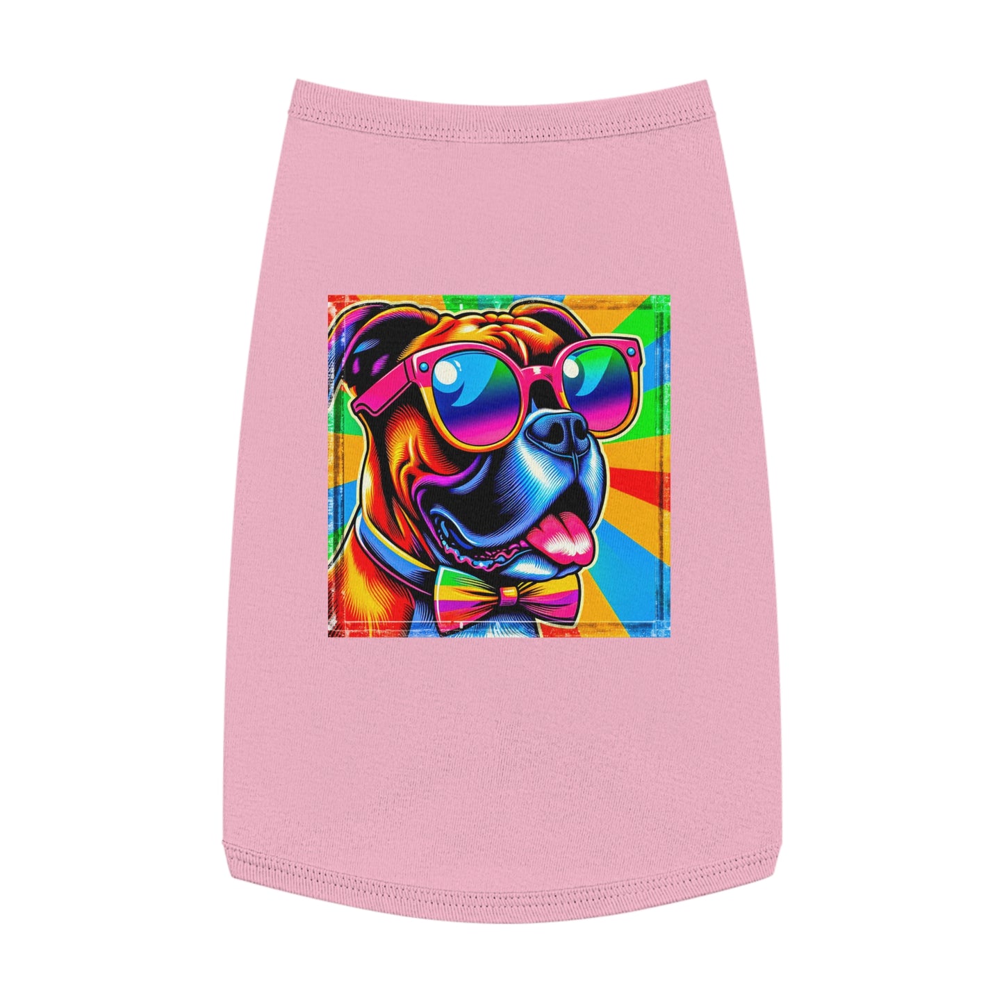 Pet Tank Top Boxer Pets Printify L Pink