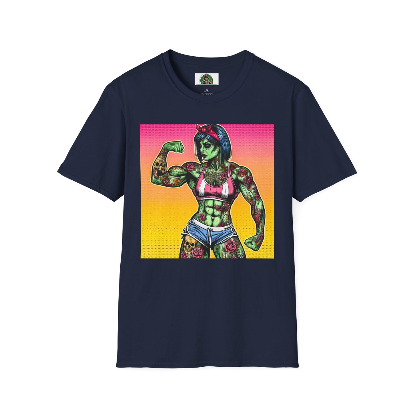 Zombie Girl T-Shirt Printify S Navy